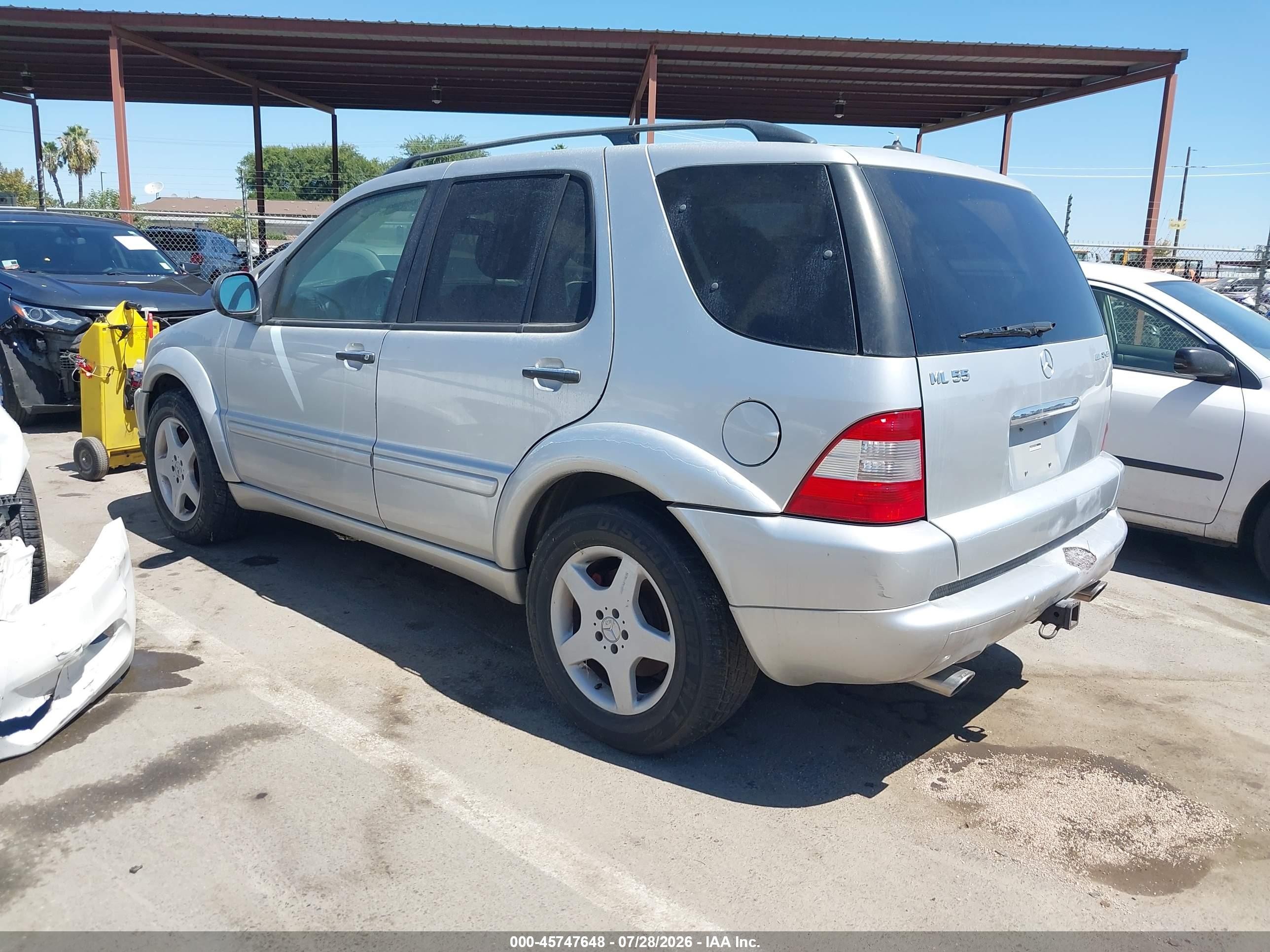 2002 Mercedes-benz Ml 55 Amg   Silver vin: 4JGAB74E02A290262