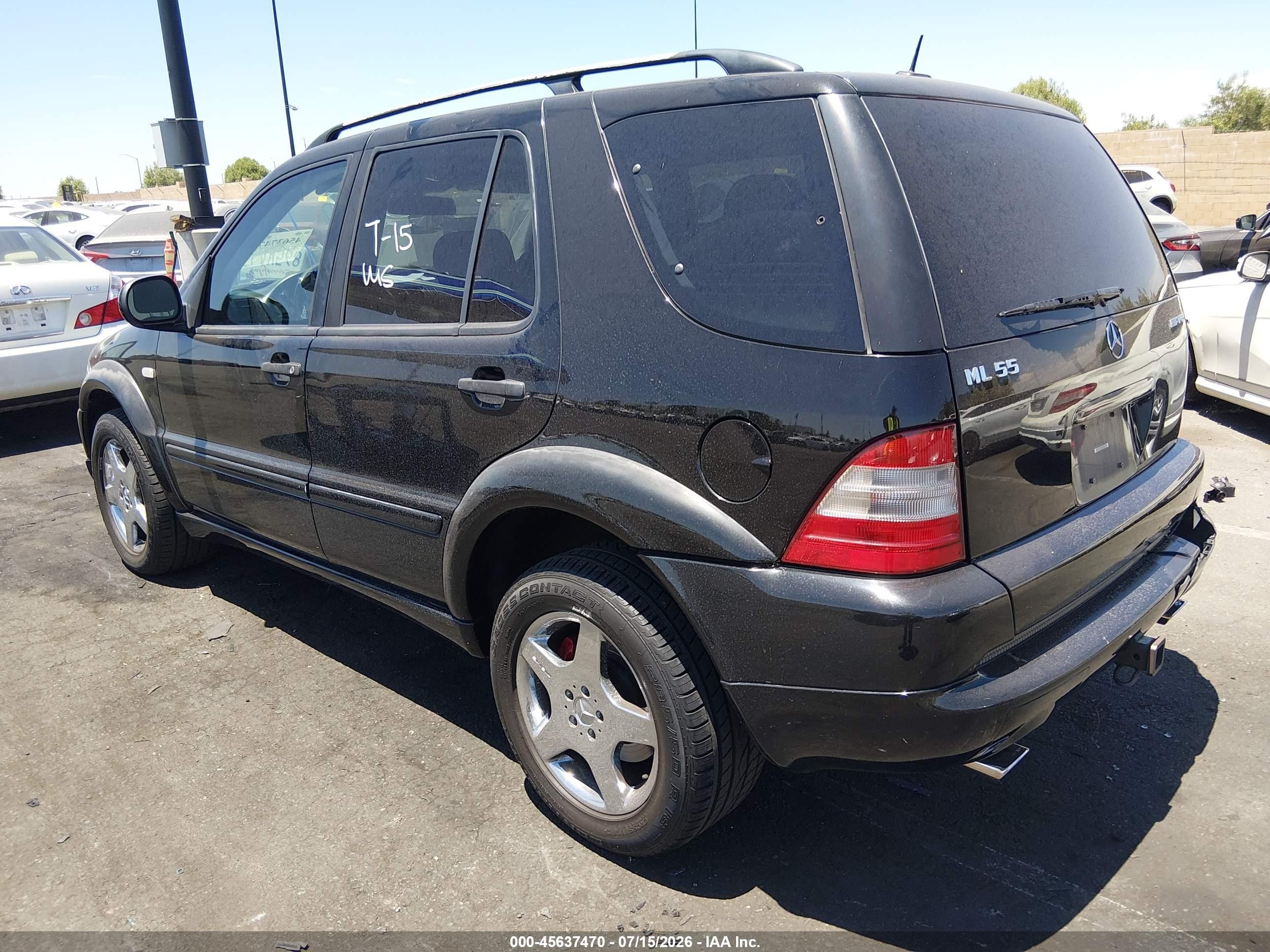 2001 Mercedes-benz Ml 55 Amg   Black vin: 4JGAB74E41A258879