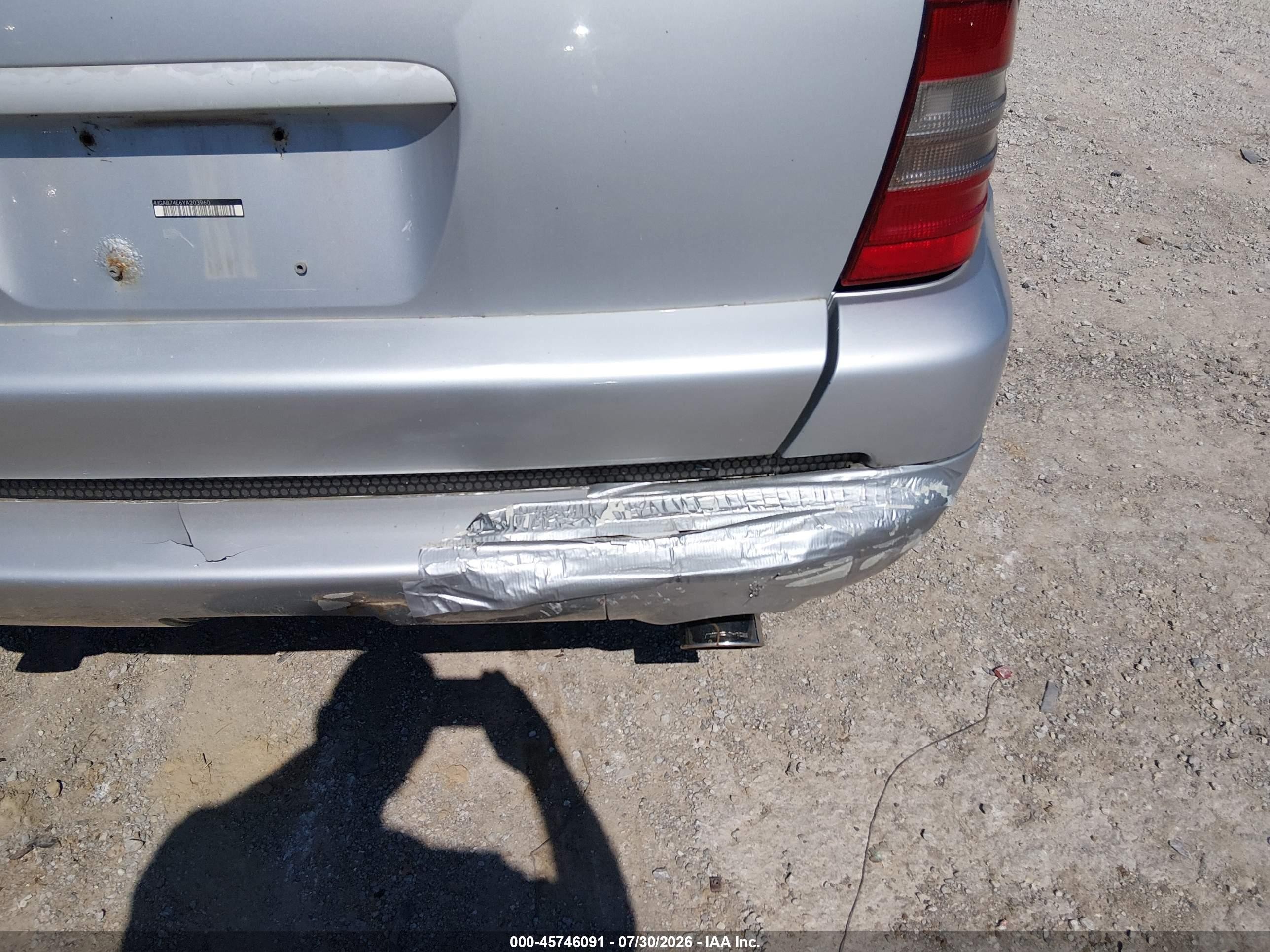 2000 Mercedes-benz Ml 55 Amg   Silver vin: 4JGAB74E6YA203960