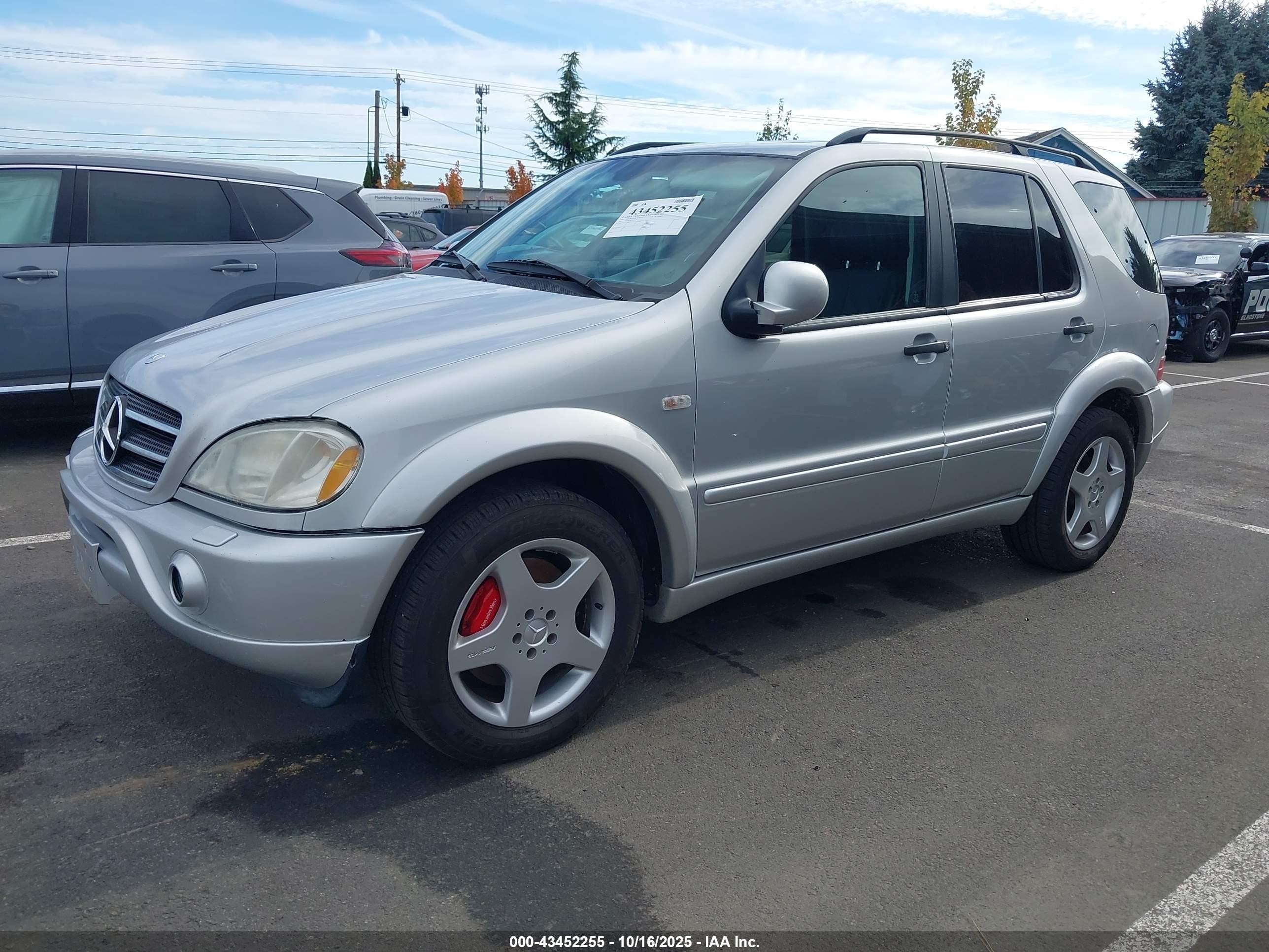 2001 Mercedes-benz Ml 55 Amg   Серебряный vin: 4JGAB74EX1A253119