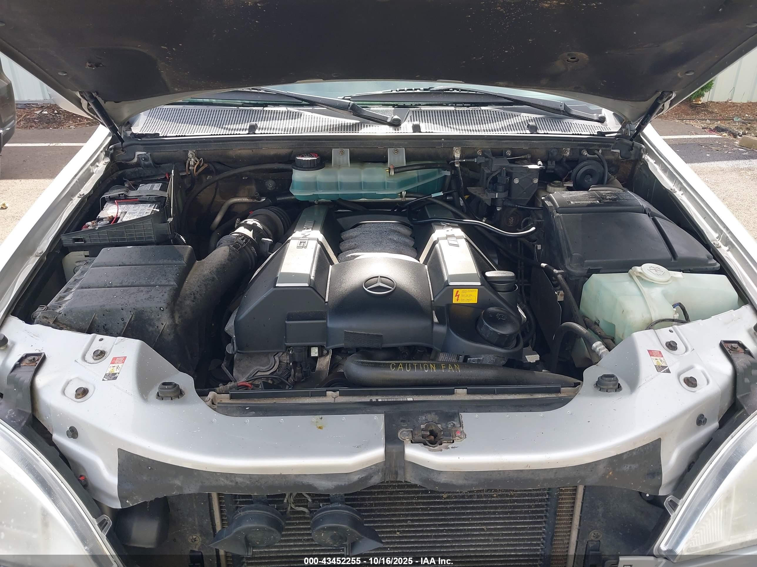 2001 Mercedes-benz Ml 55 Amg   Серебряный vin: 4JGAB74EX1A253119