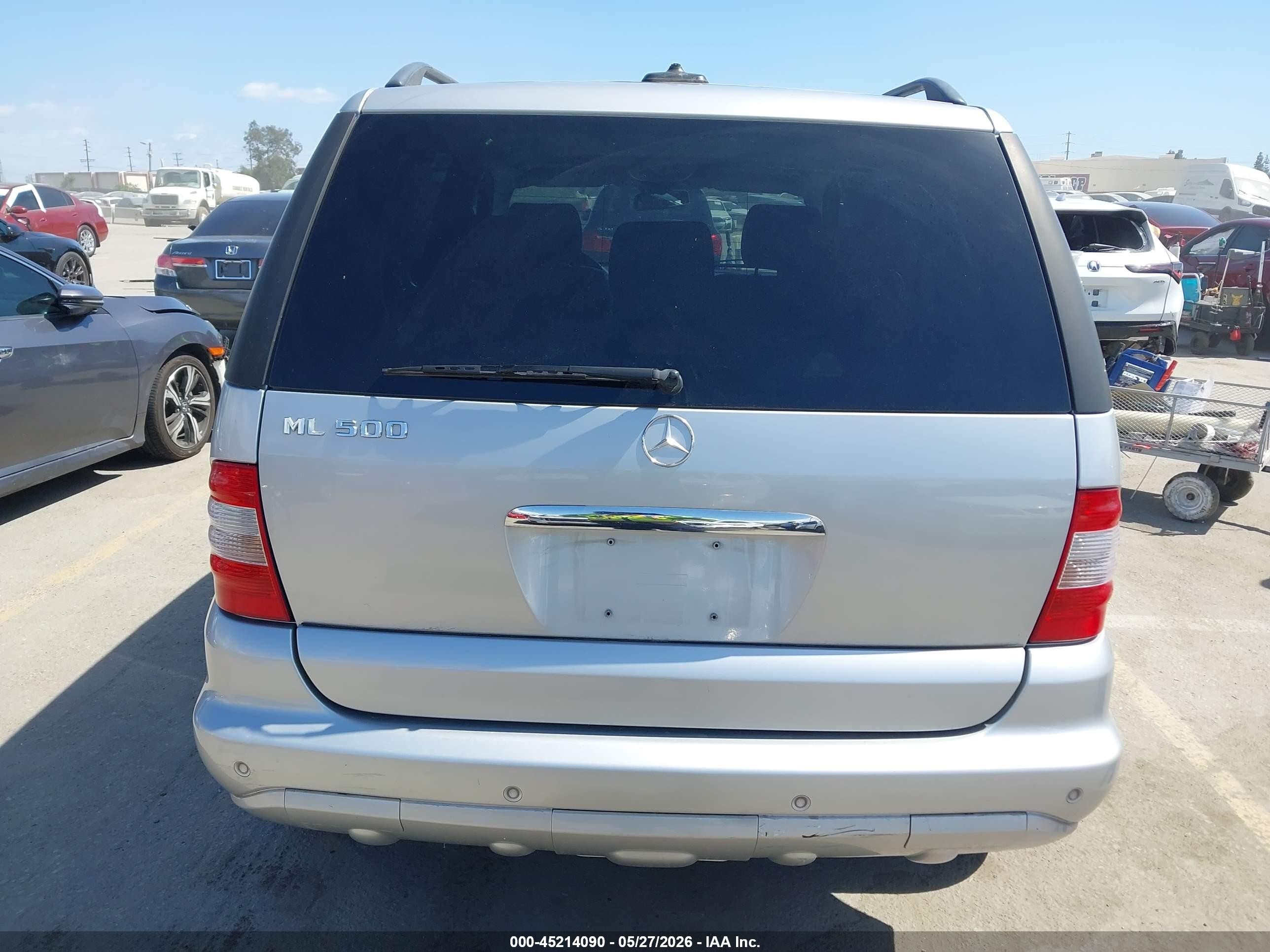 2003 Mercedes-benz Ml 500   Silver vin: 4JGAB75E23A441330