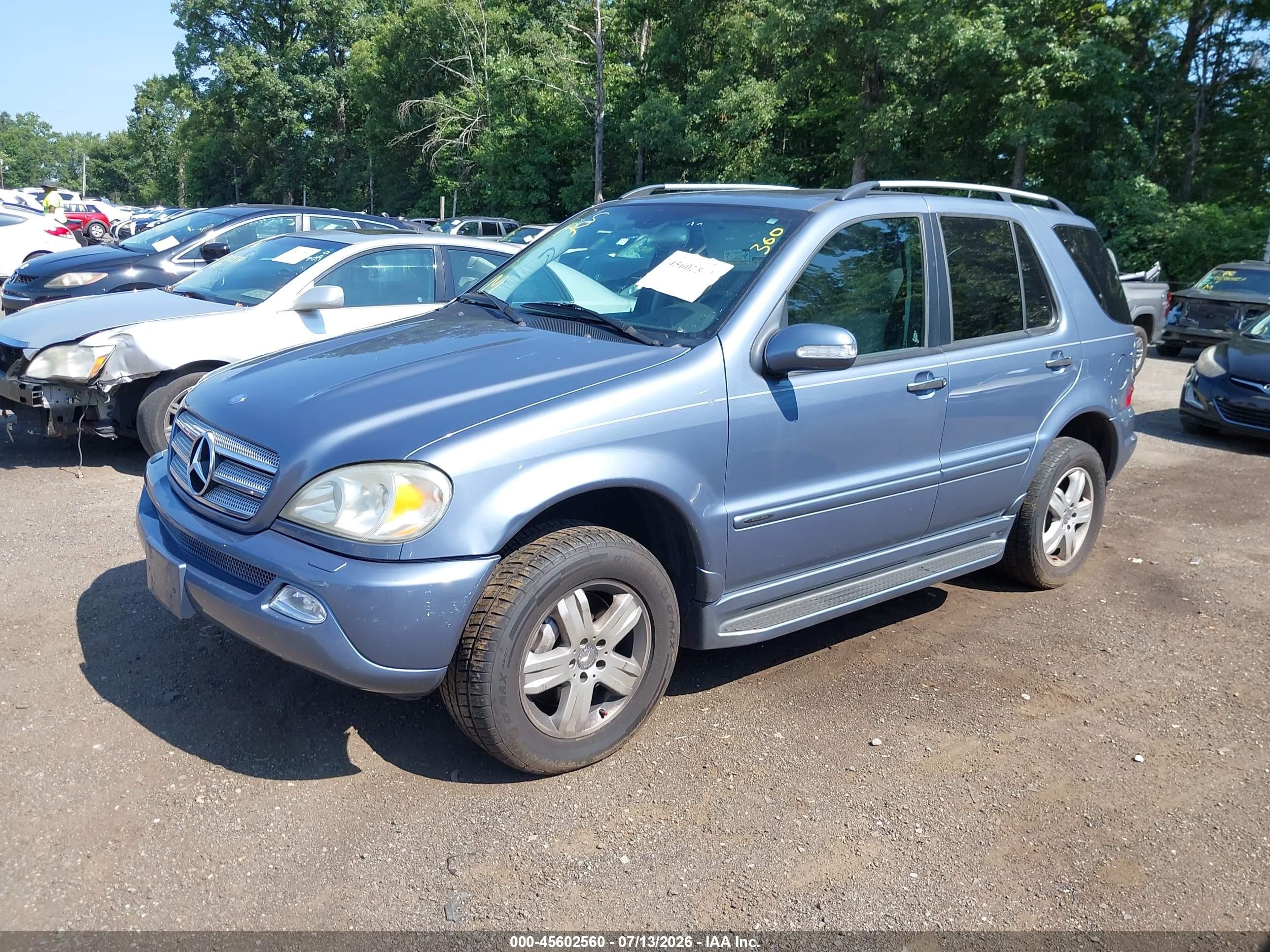 2005 Mercedes-benz Ml 500 4matic Light Blue vin: 4JGAB75E35A539673