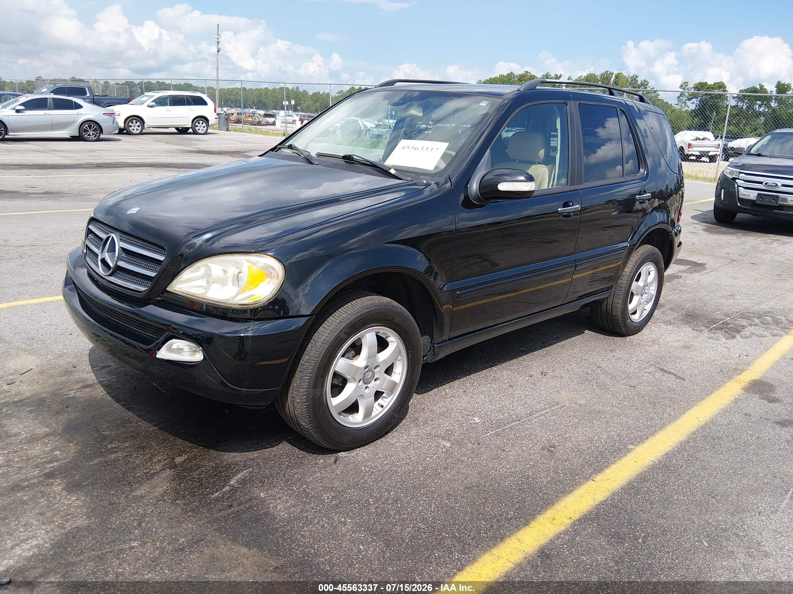 2002 Mercedes-benz Ml 500 Black vin: 4JGAB75E72A300347