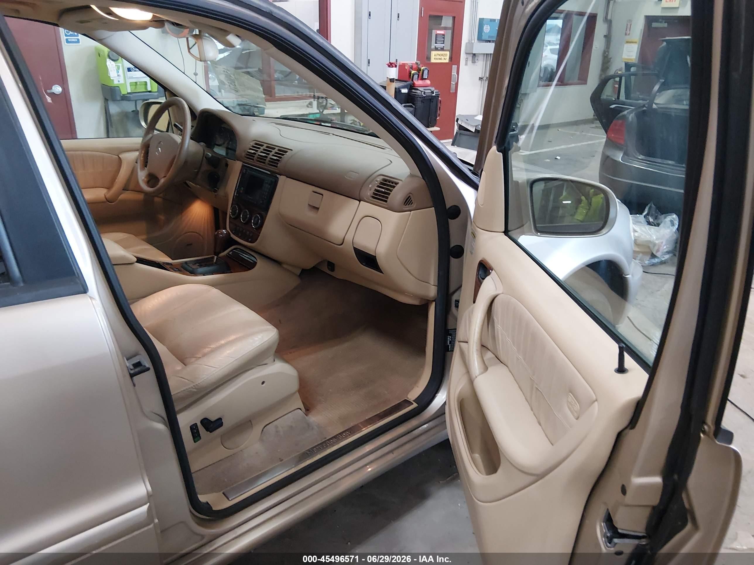 2003 Mercedes-benz Ml 500   Gold vin: 4JGAB75E83A376595