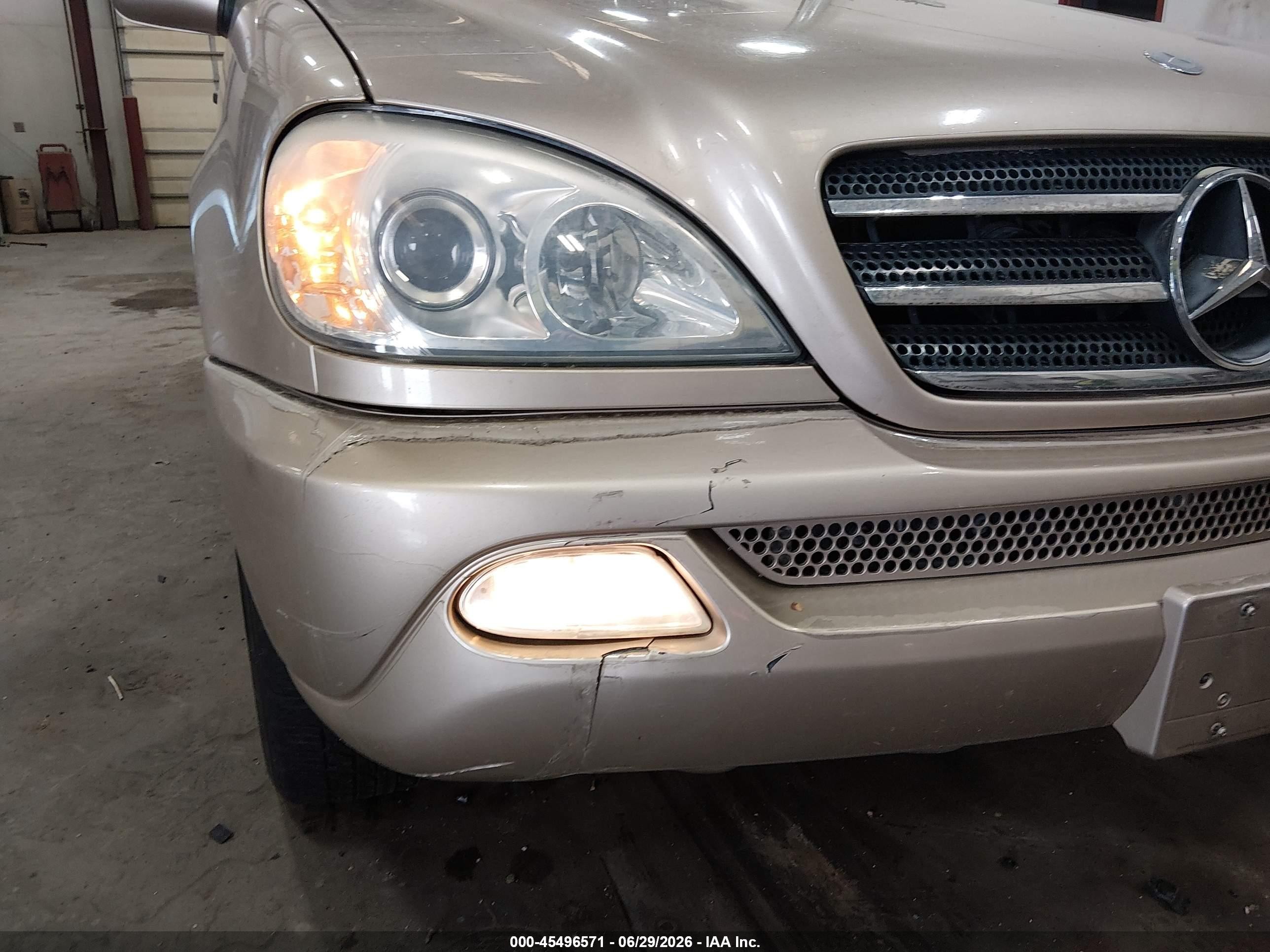 2003 Mercedes-benz Ml 500   Gold vin: 4JGAB75E83A376595