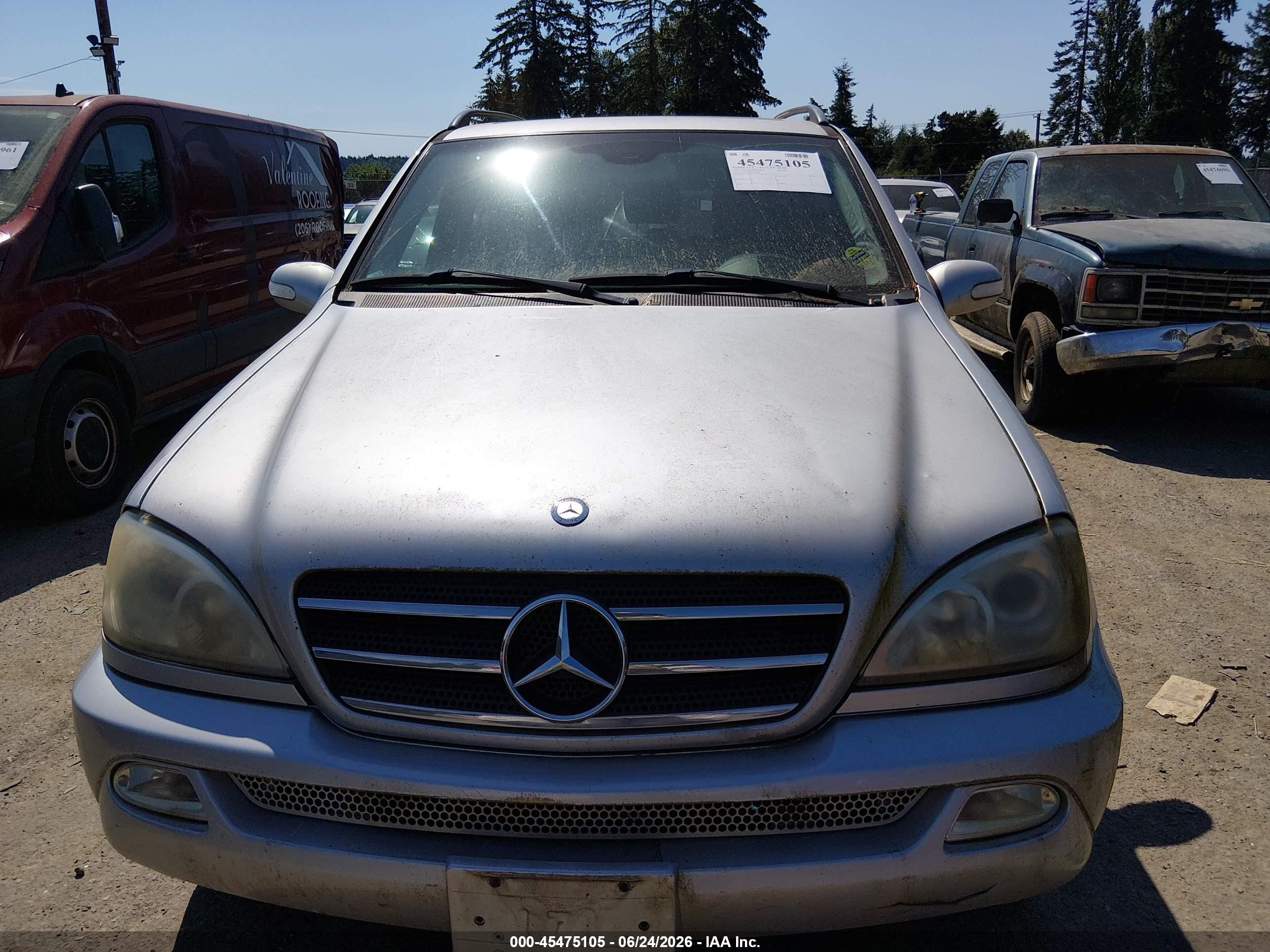 2003 Mercedes-benz Ml 500   Silver vin: 4JGAB75E93A394801