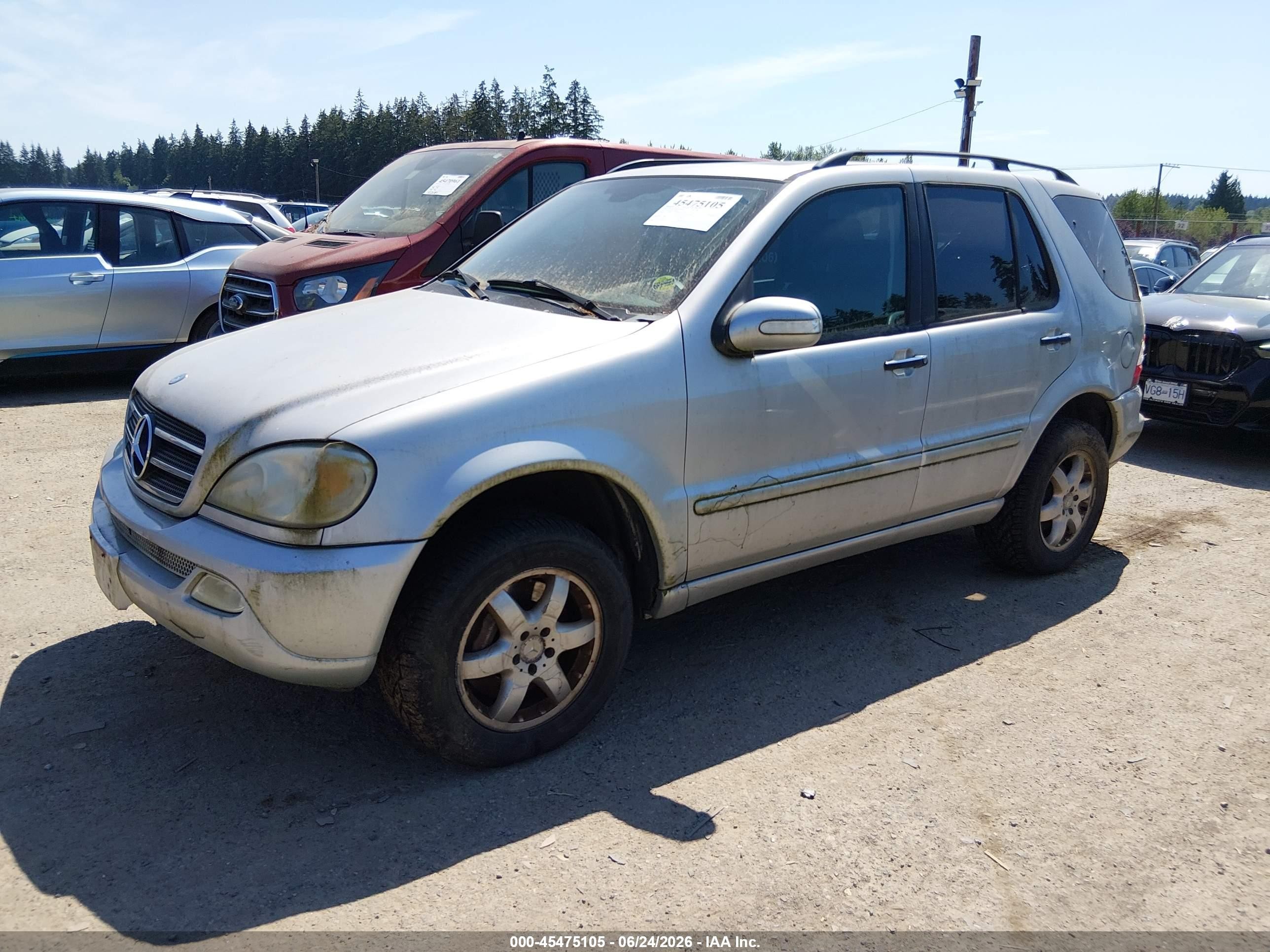 2003 Mercedes-benz Ml 500   Silver vin: 4JGAB75E93A394801