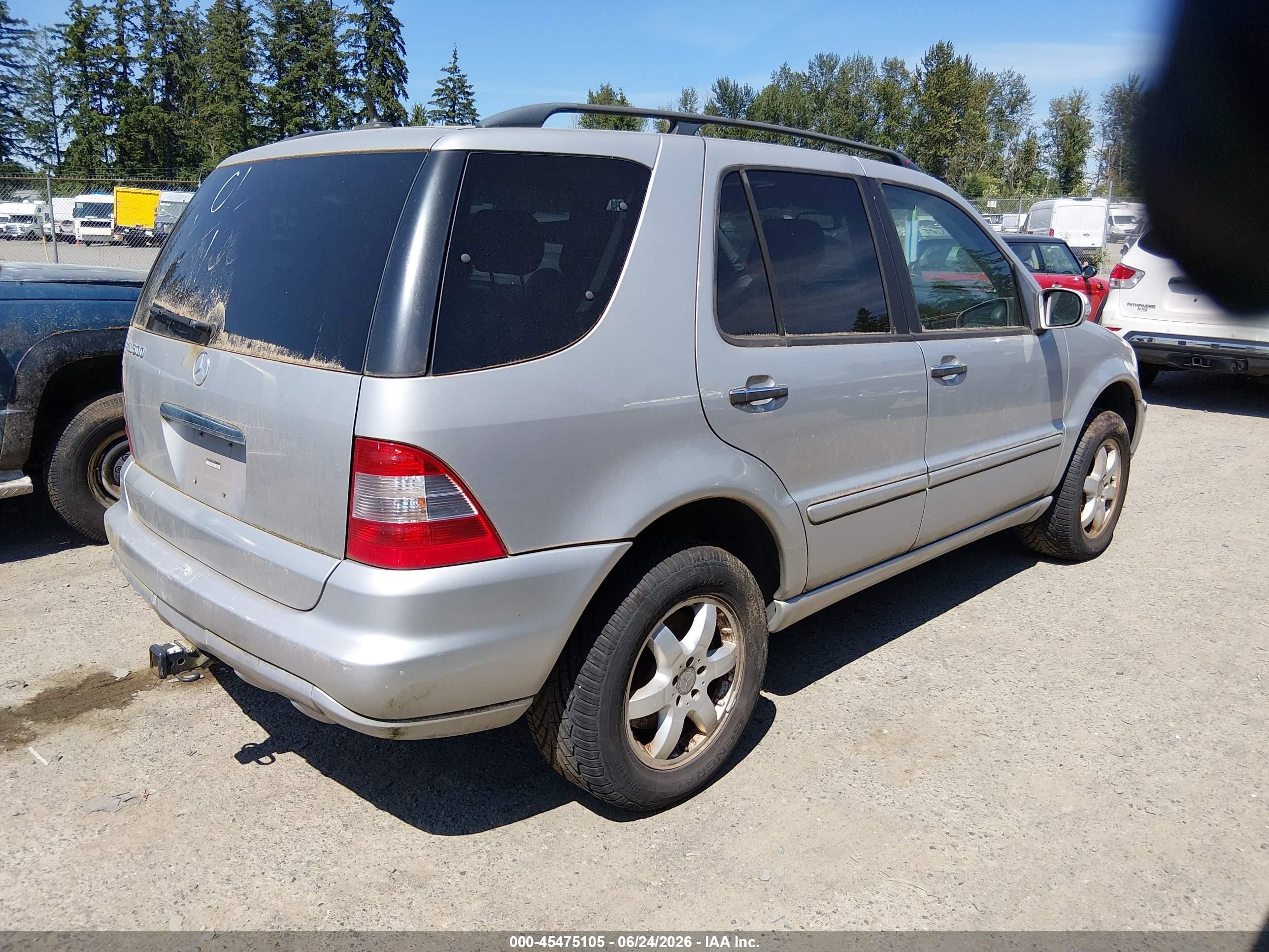 2003 Mercedes-benz Ml 500   Silver vin: 4JGAB75E93A394801
