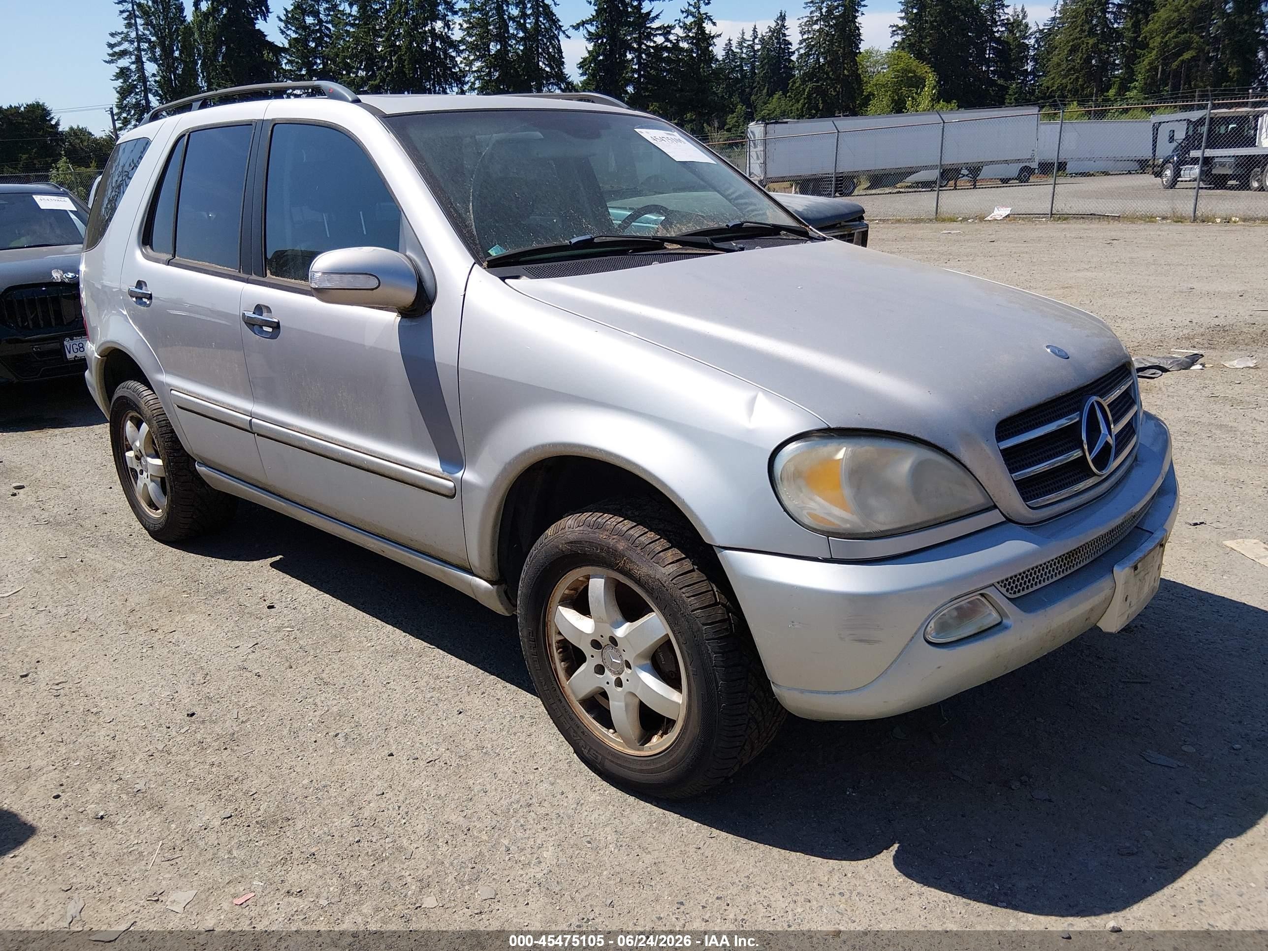 2003 Mercedes-benz Ml 500   Silver vin: 4JGAB75E93A394801