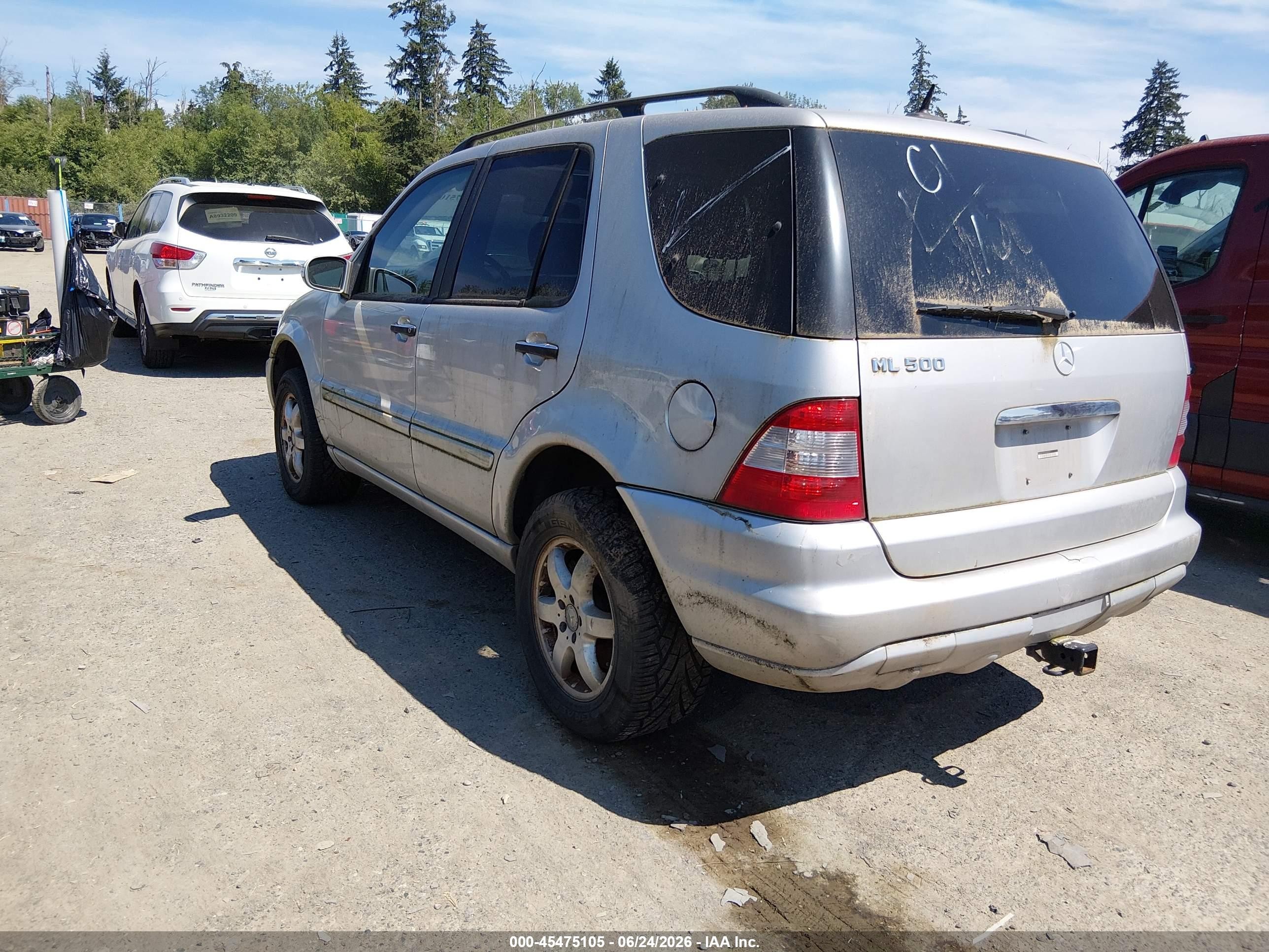 2003 Mercedes-benz Ml 500   Silver vin: 4JGAB75E93A394801