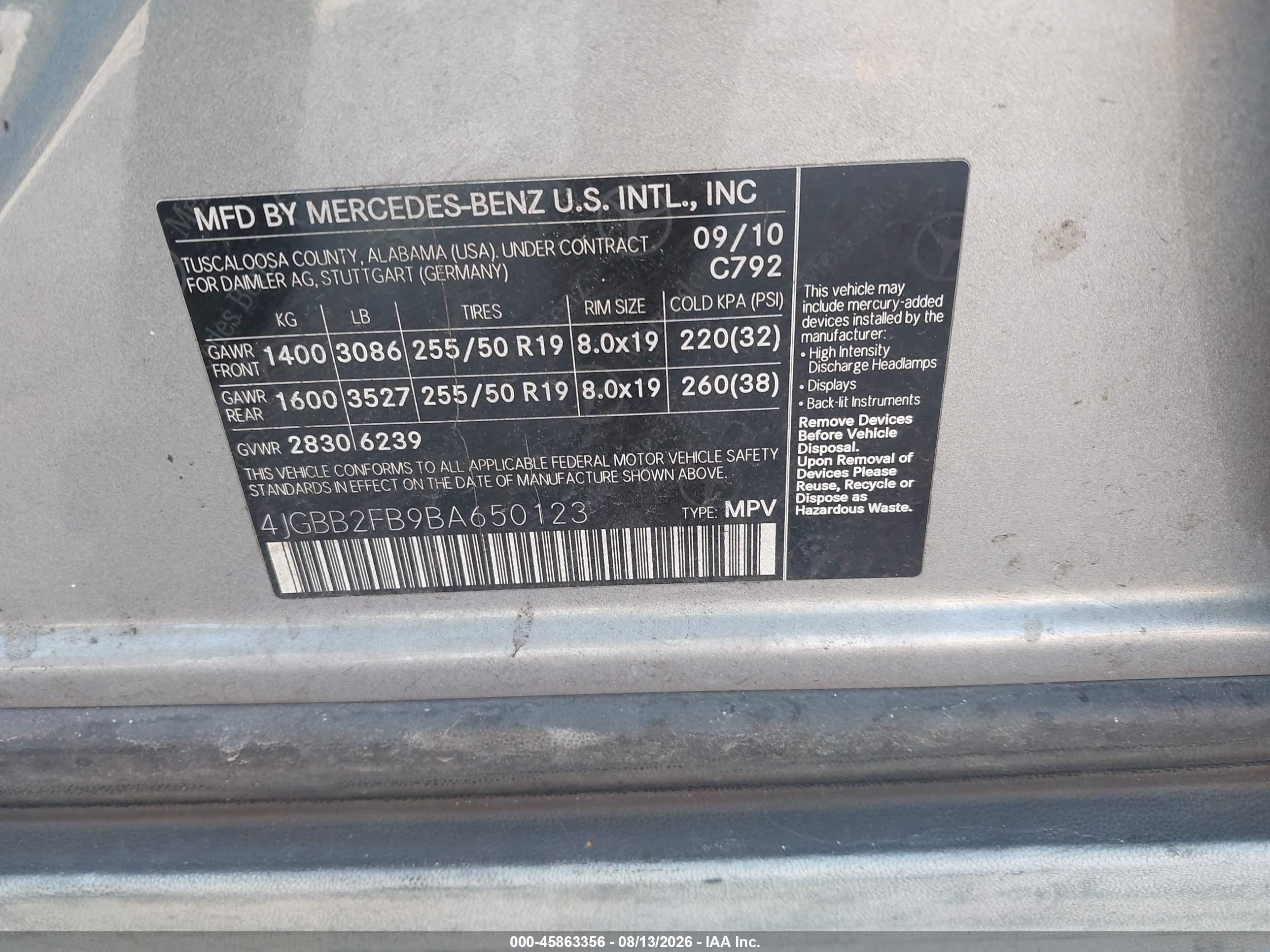 2011 Mercedes-benz Ml 350 Bluetec 4matic Silver vin: 4JGBB2FB9BA650123