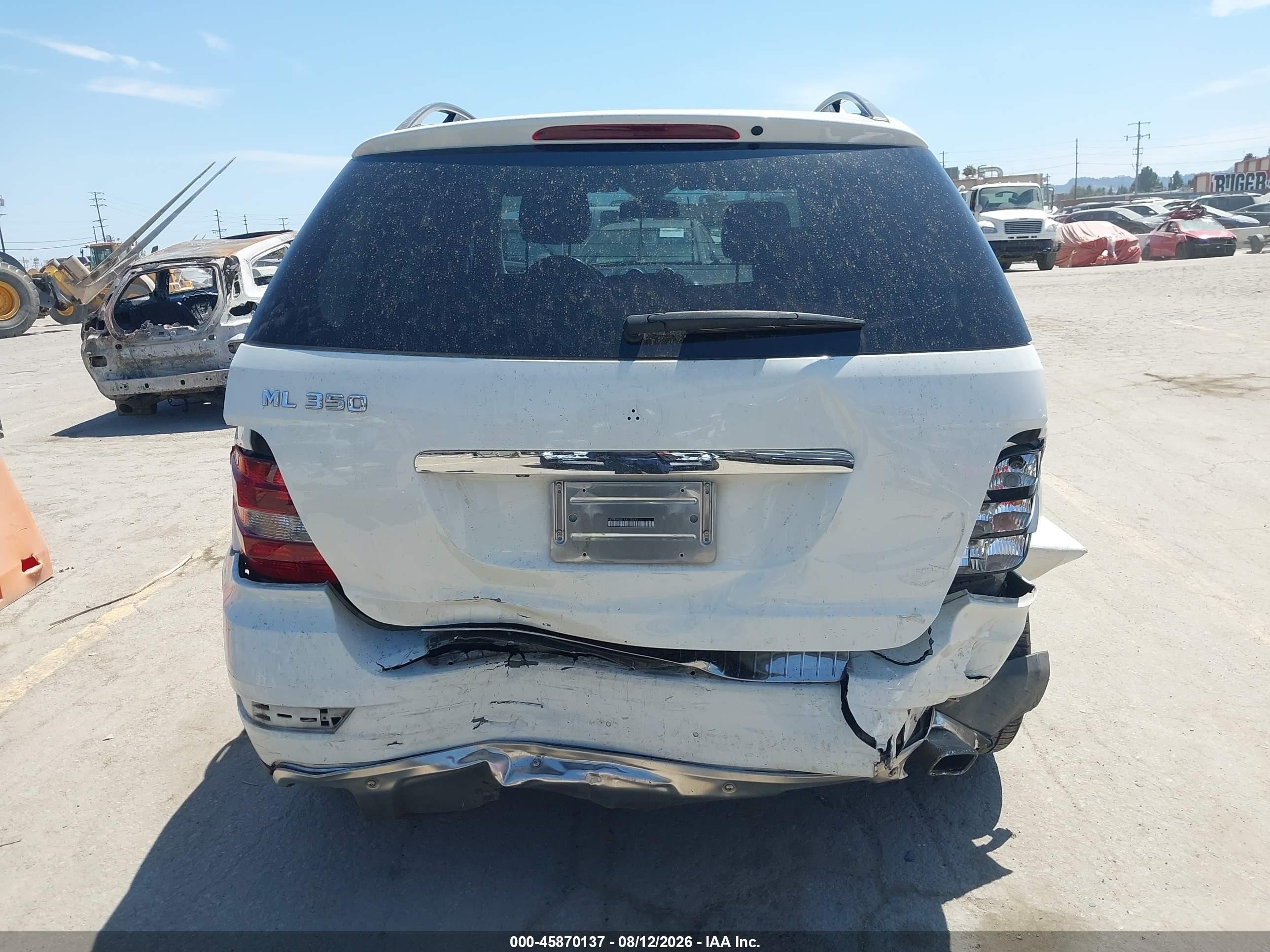 2010 Mercedes-benz Ml 350   White vin: 4JGBB5GB5AA535243