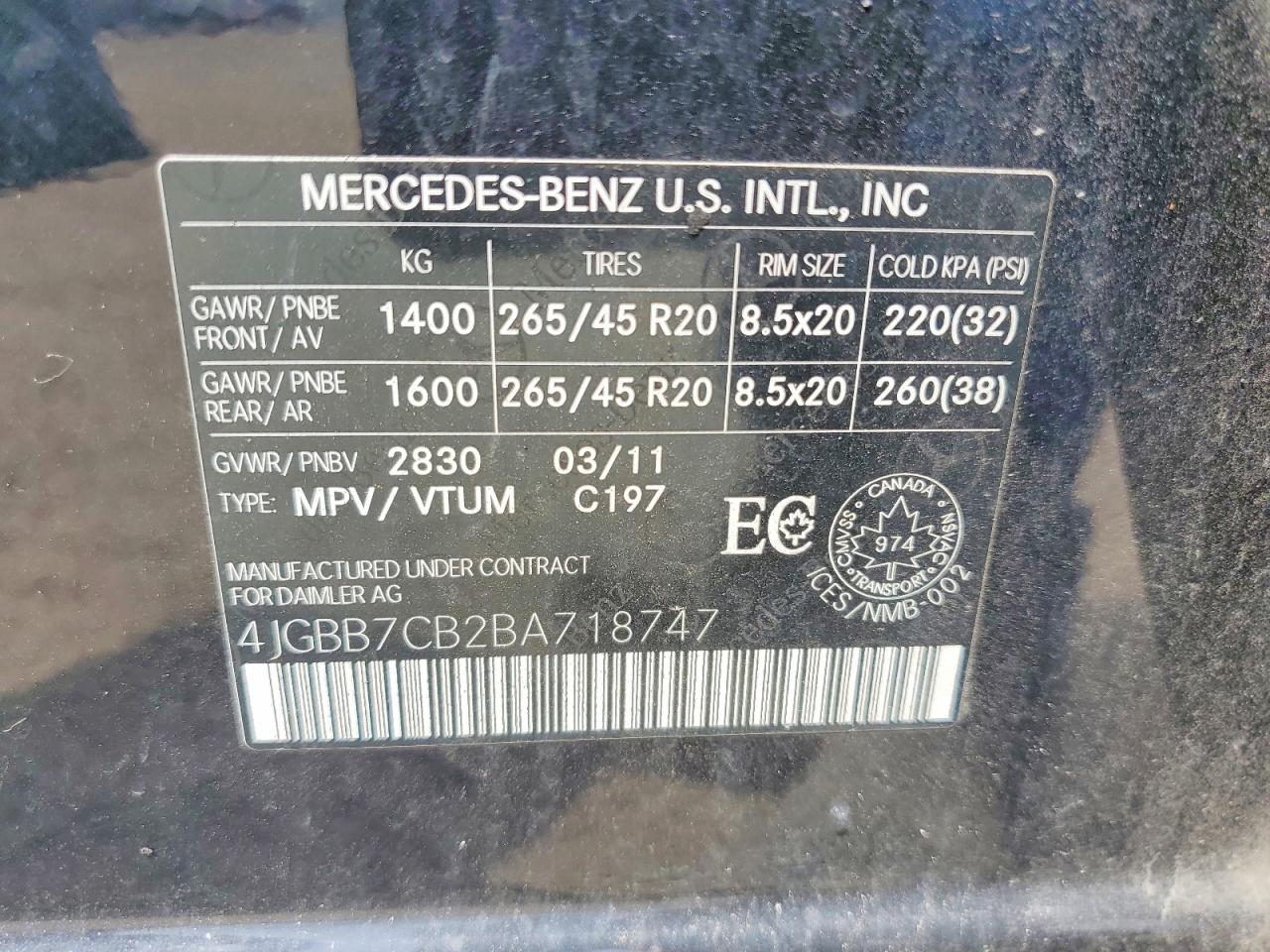 2011 Mercedes-benz Ml 550 4matic Синий vin: 4JGBB7CB2BA718747
