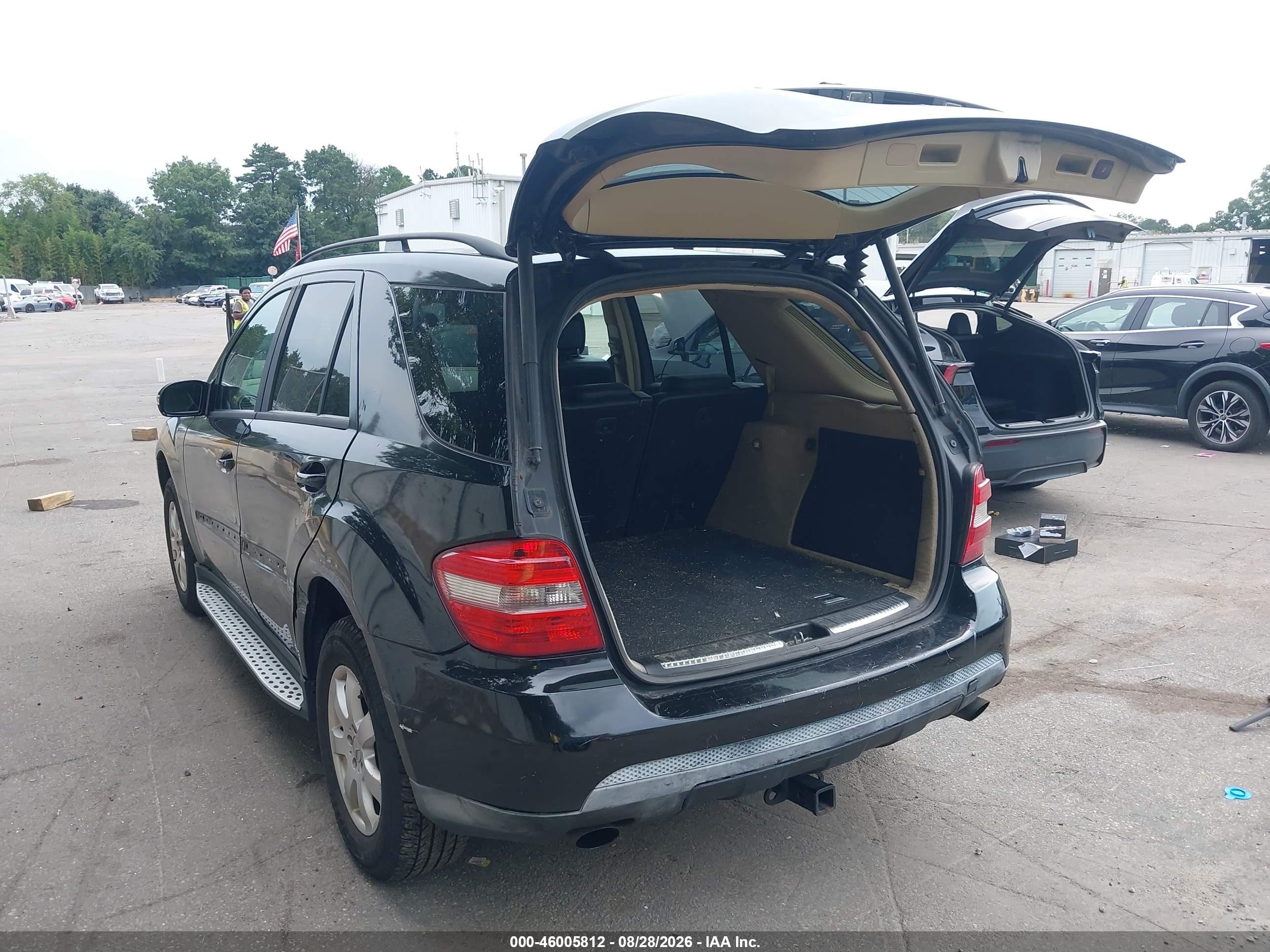 2007 Mercedes-benz Ml 350 4matic Black vin: 4JGBB86E97A210925
