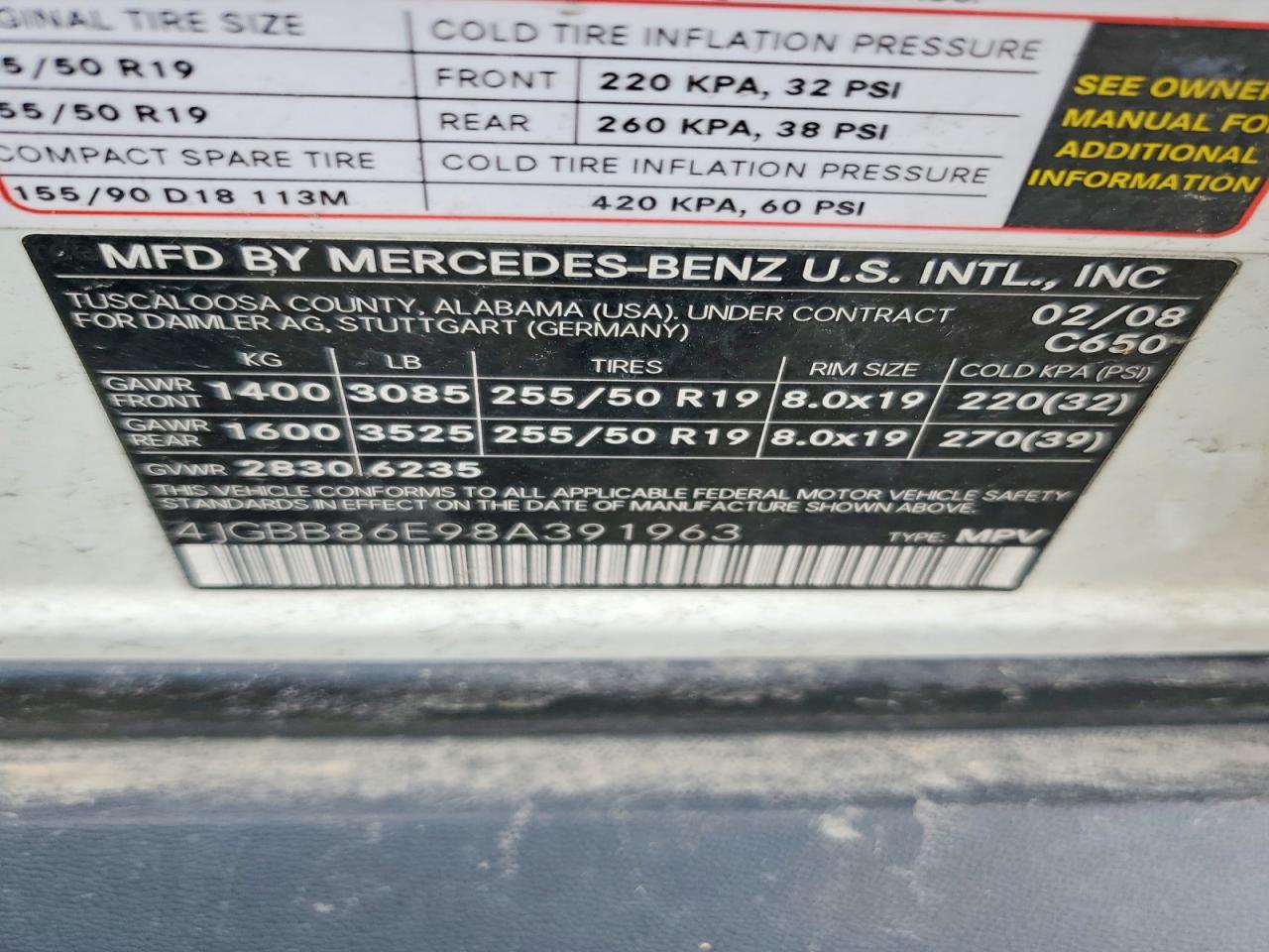 2008 Mercedes-benz Ml 350 Белый vin: 4JGBB86E98A391963