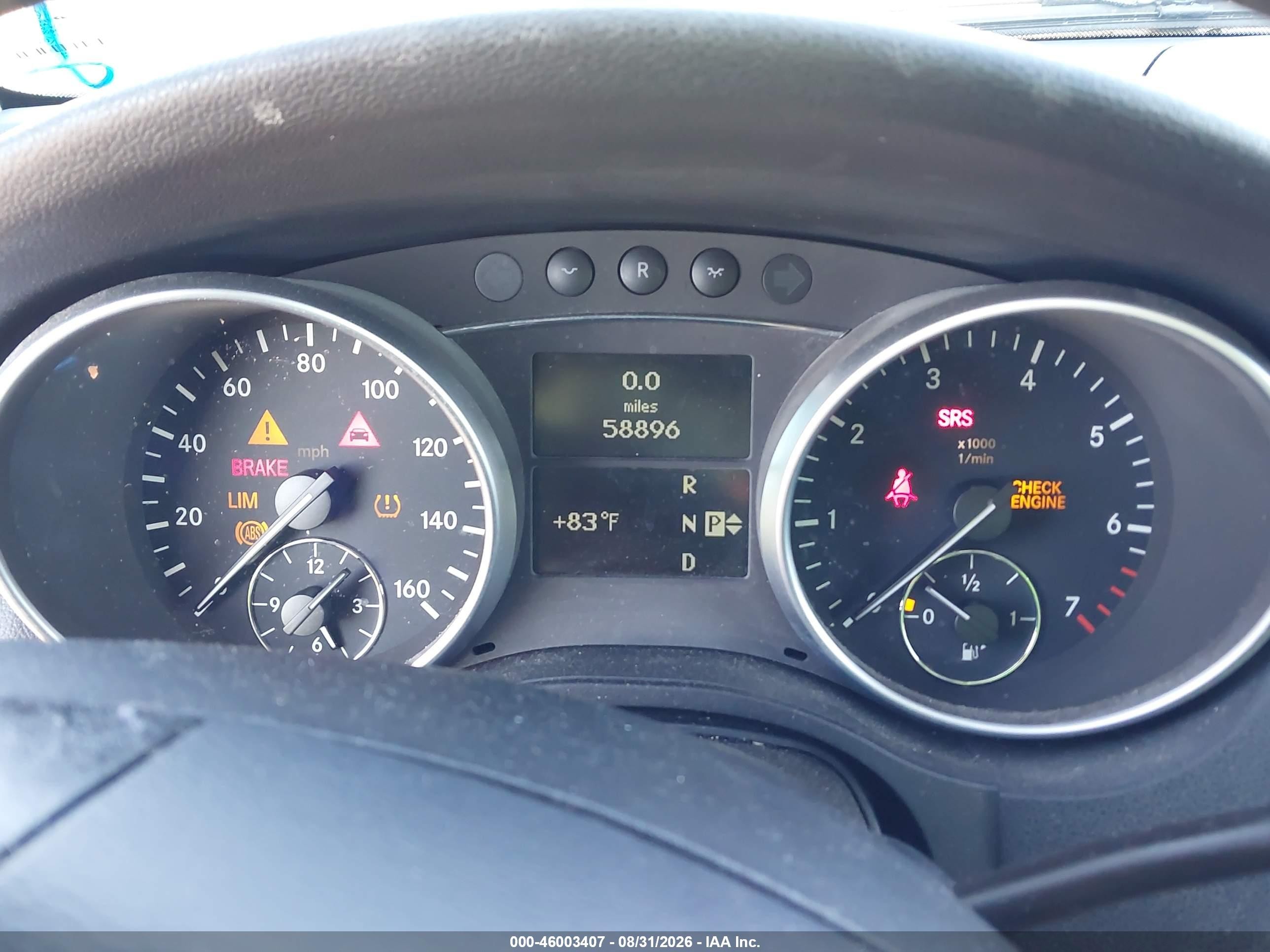 2007 Mercedes-benz Ml 350 4matic Черный vin: 4JGBB86EX7A296326