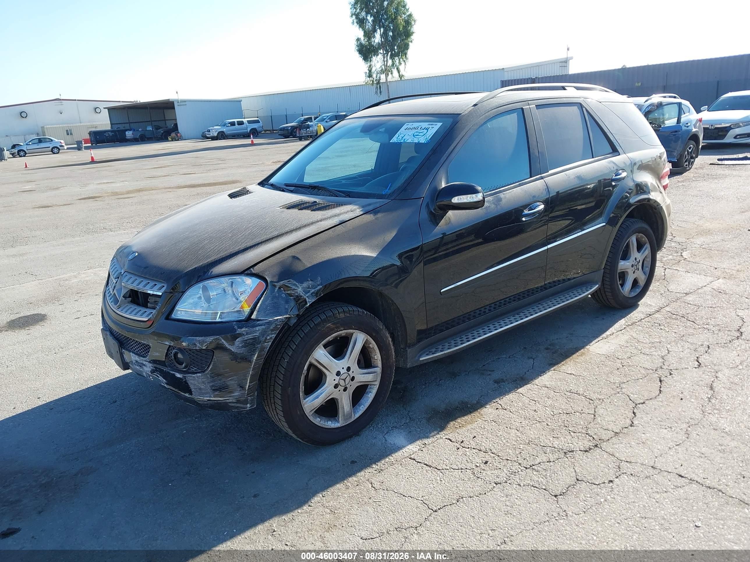 2007 Mercedes-benz Ml 350 4matic Черный vin: 4JGBB86EX7A296326