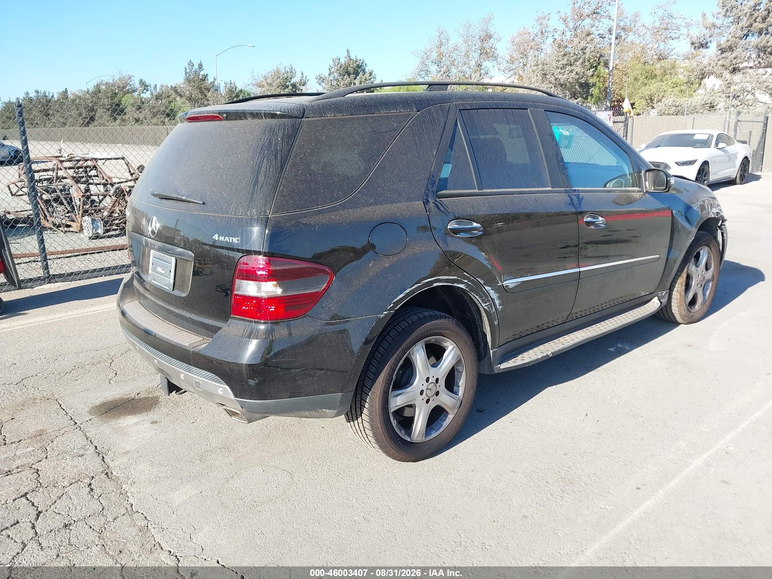 2007 Mercedes-benz Ml 350 4matic Черный vin: 4JGBB86EX7A296326