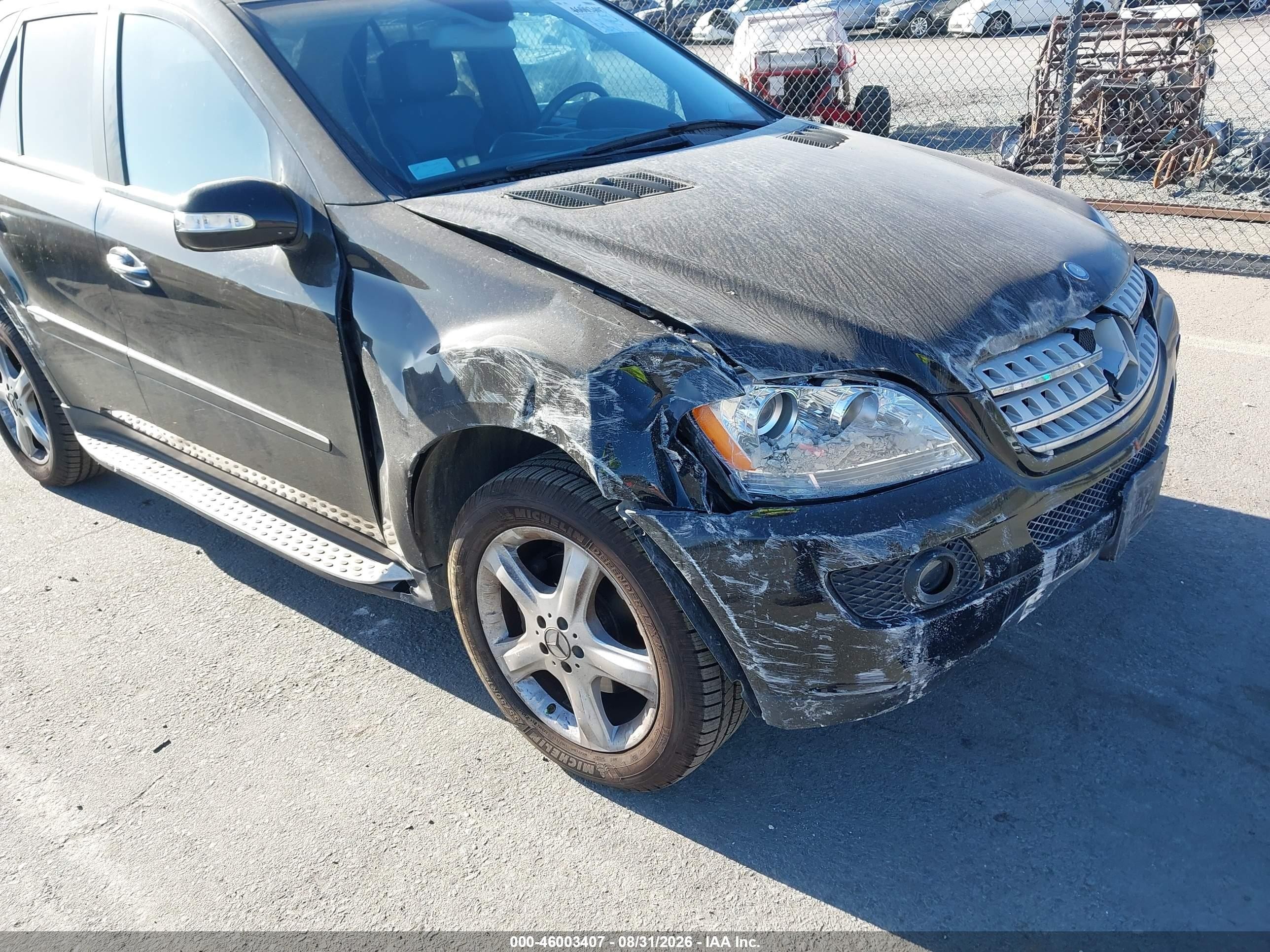 2007 Mercedes-benz Ml 350 4matic Черный vin: 4JGBB86EX7A296326