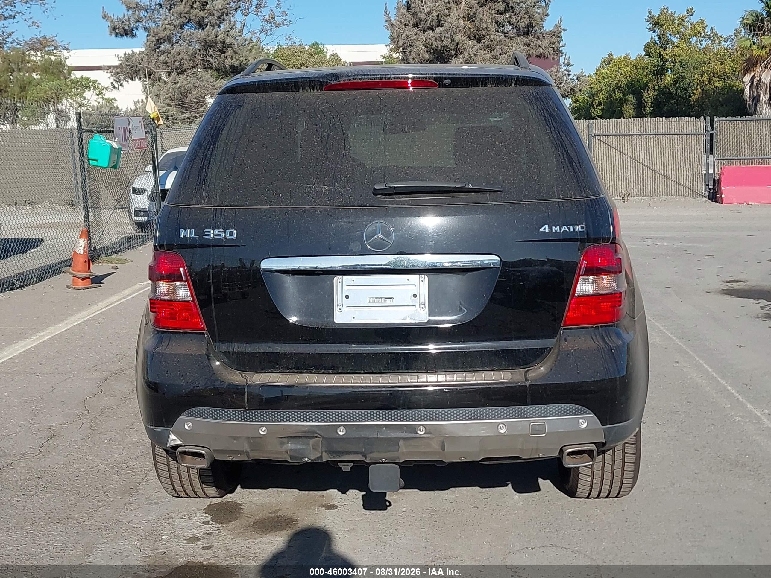 2007 Mercedes-benz Ml 350 4matic Черный vin: 4JGBB86EX7A296326