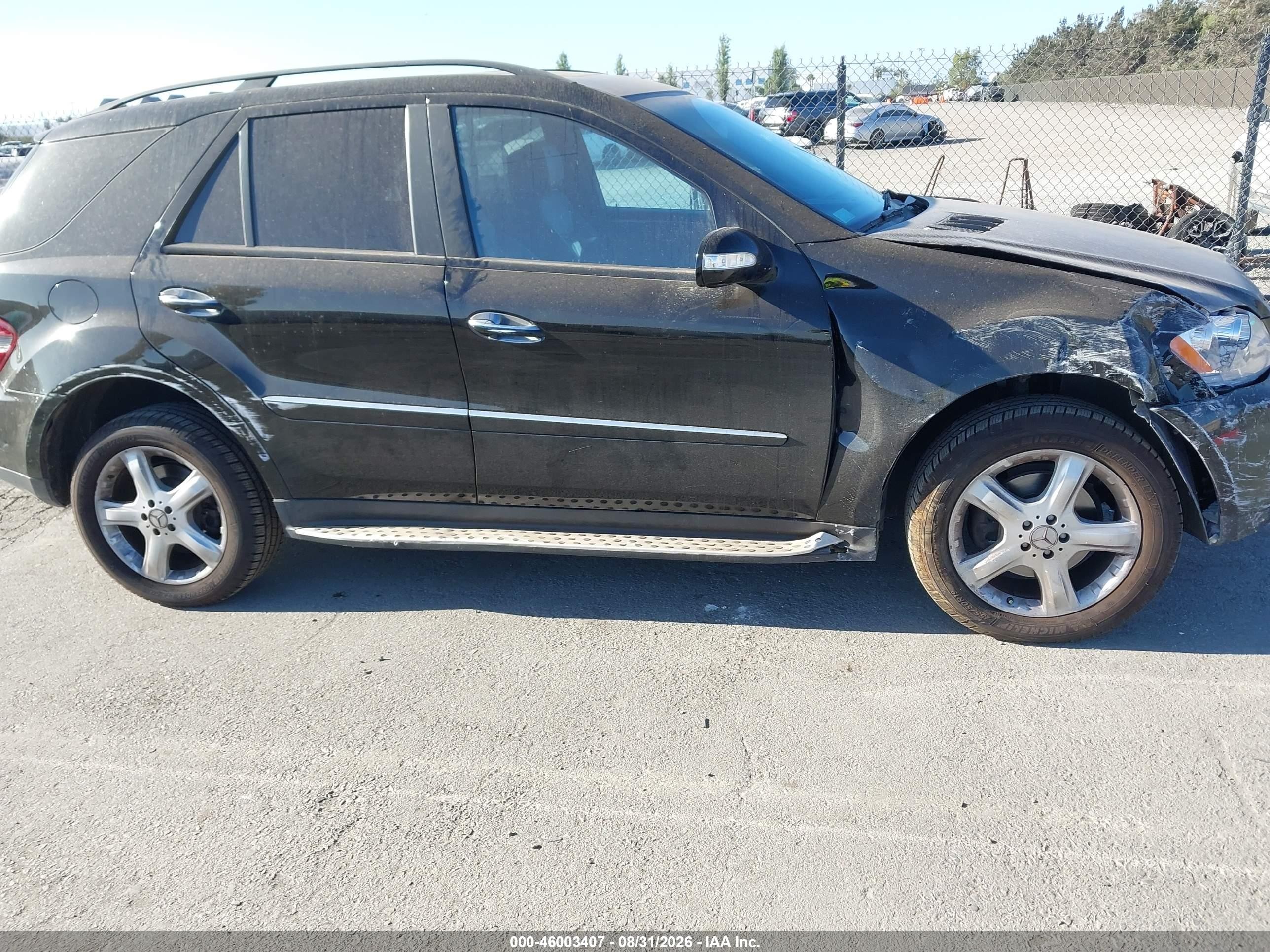 2007 Mercedes-benz Ml 350 4matic Черный vin: 4JGBB86EX7A296326