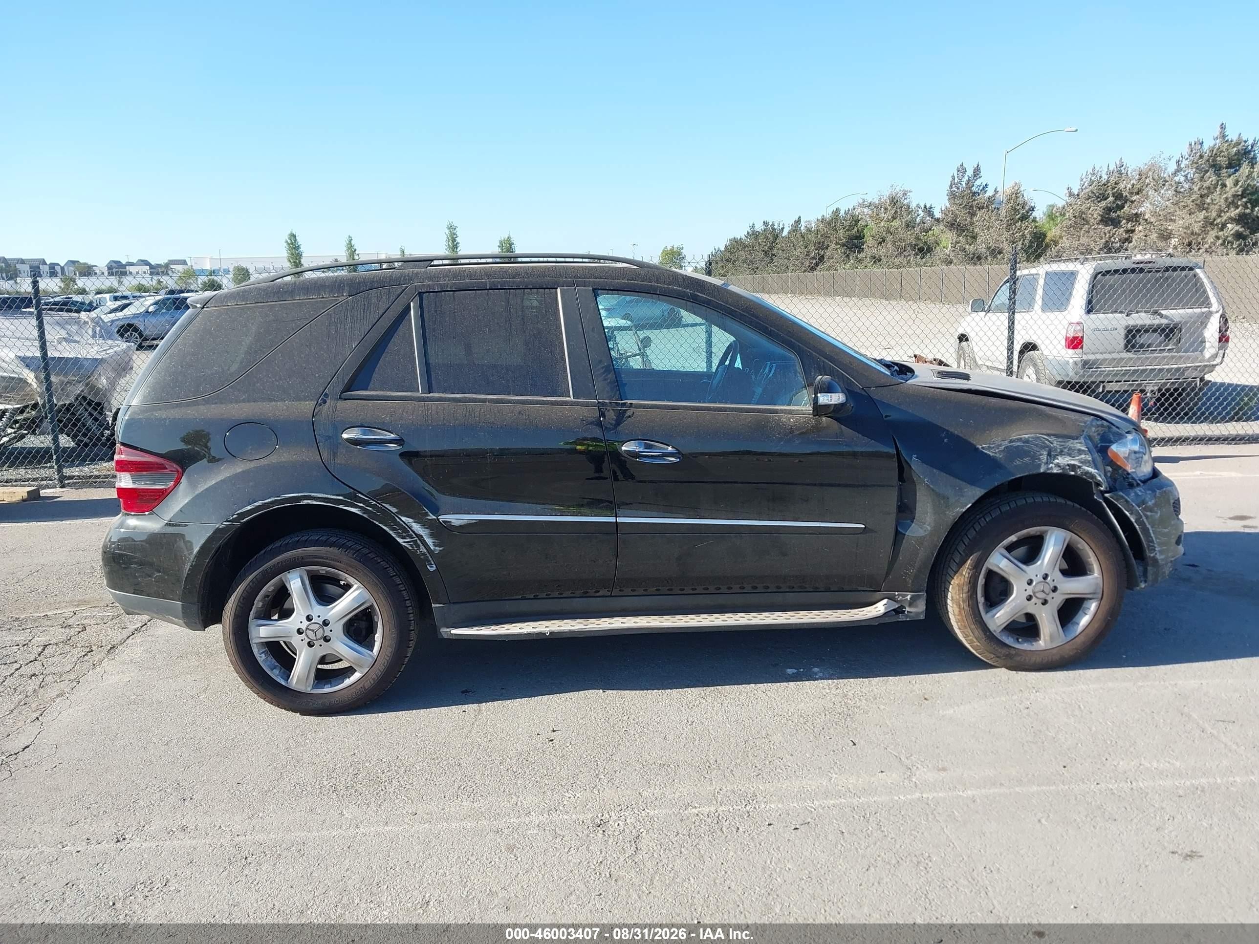 2007 Mercedes-benz Ml 350 4matic Черный vin: 4JGBB86EX7A296326
