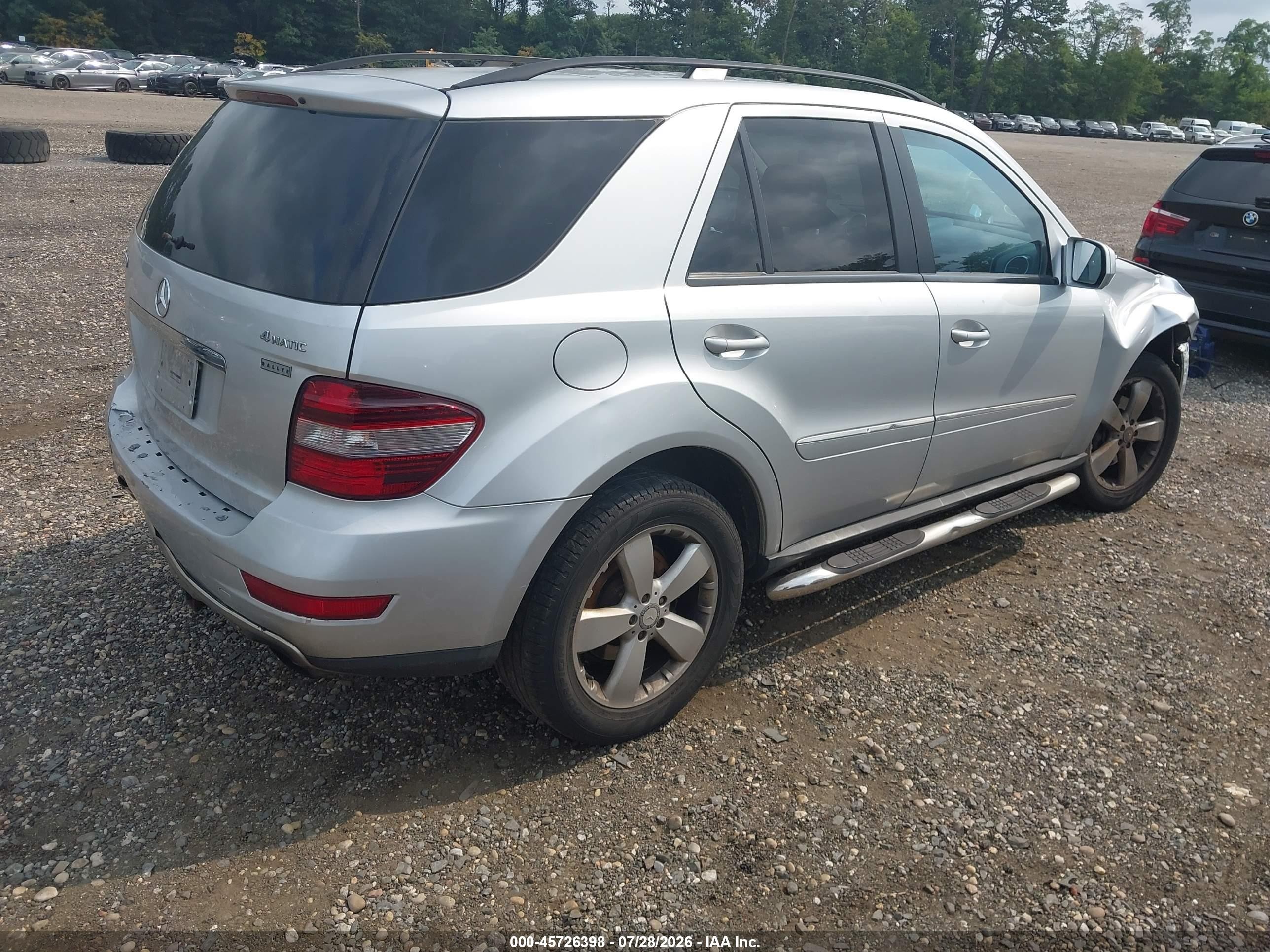 2009 Mercedes-benz Ml 350 4matic Silver vin: 4JGBB86EX9A519595