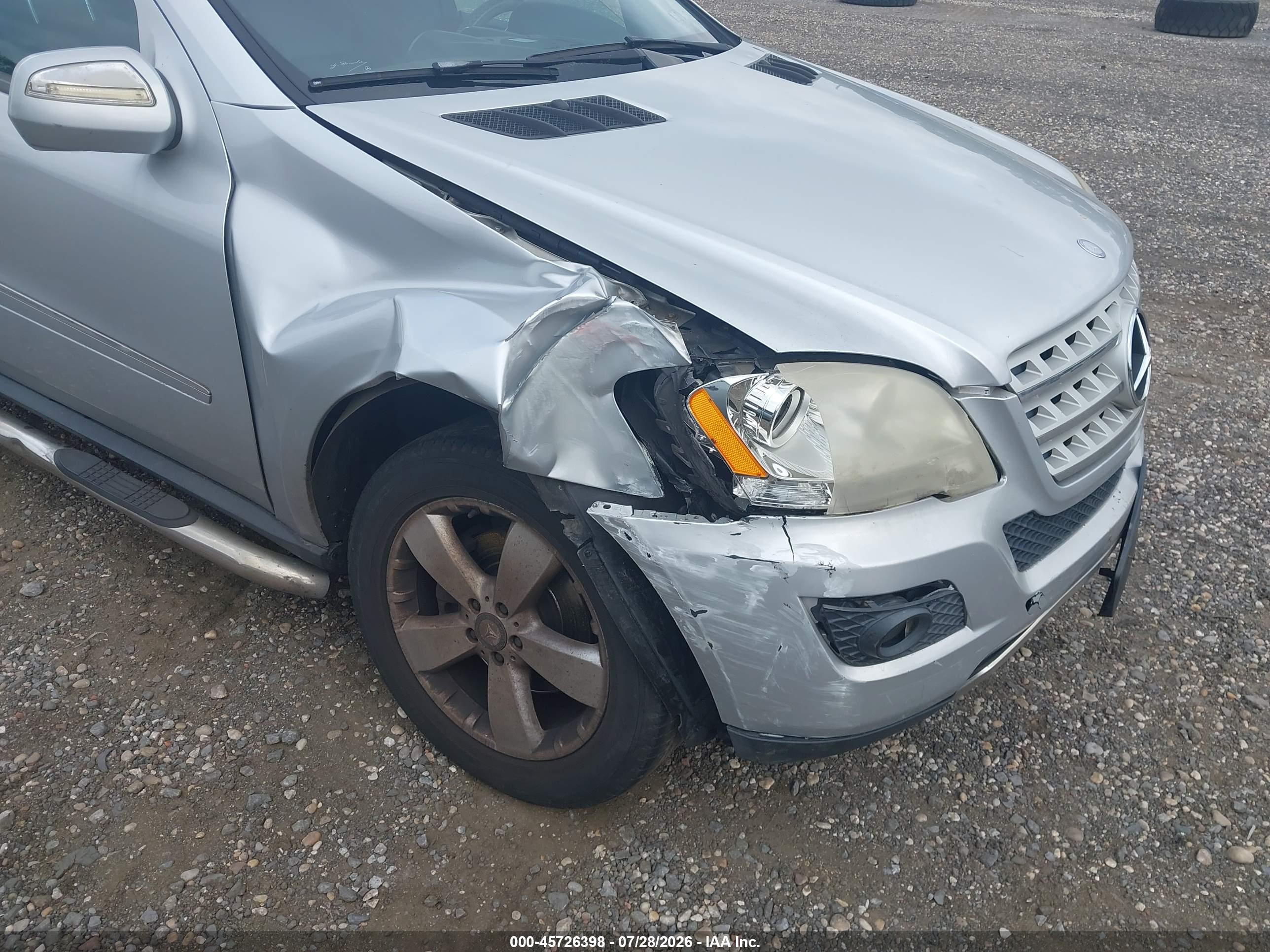 2009 Mercedes-benz Ml 350 4matic Silver vin: 4JGBB86EX9A519595