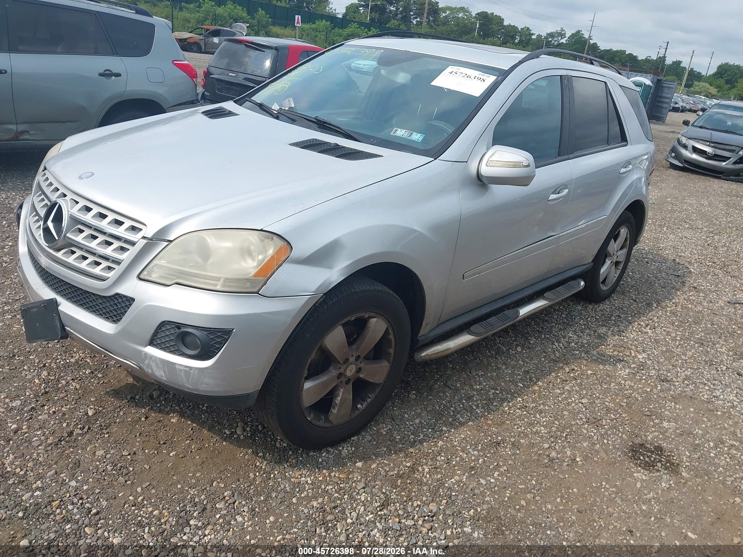 2009 Mercedes-benz Ml 350 4matic Silver vin: 4JGBB86EX9A519595