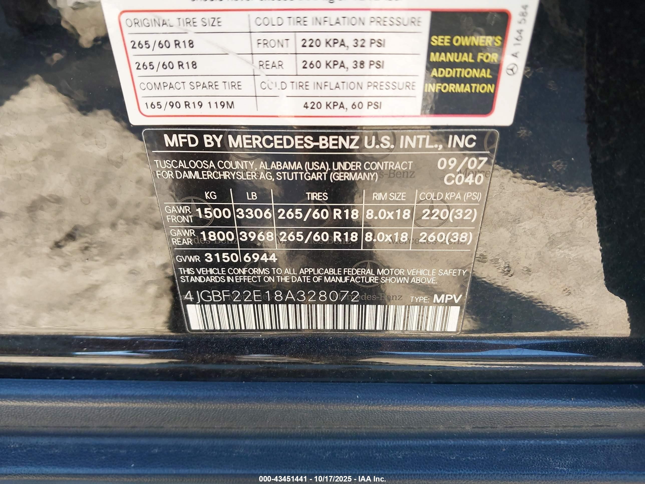 2008 Mercedes-benz Gl 320 Cdi 4matic Black vin: 4JGBF22E18A328072