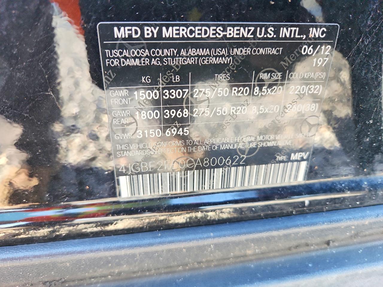 2012 Mercedes-benz Gl 350 Bluetec Black vin: 4JGBF2FE0CA800622