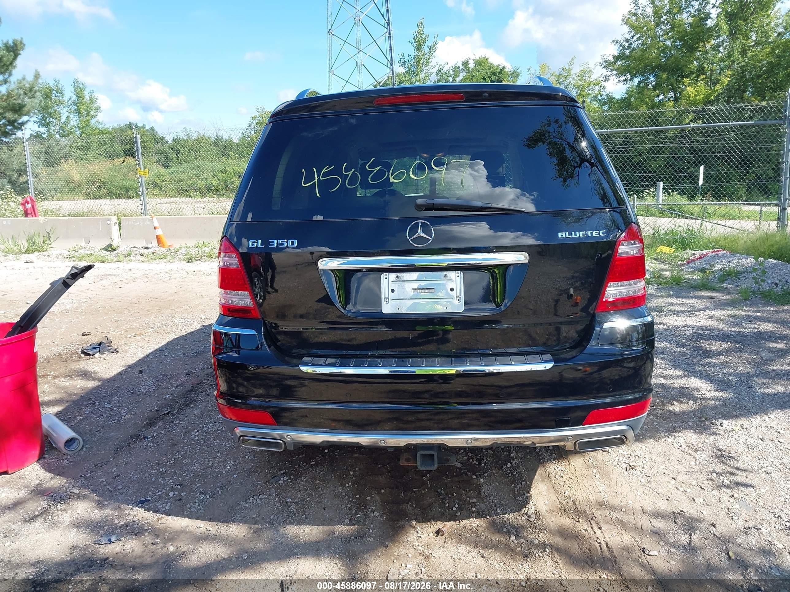 2012 Mercedes-benz Gl 350 Bluetec 4matic Black vin: 4JGBF2FE5CA796177