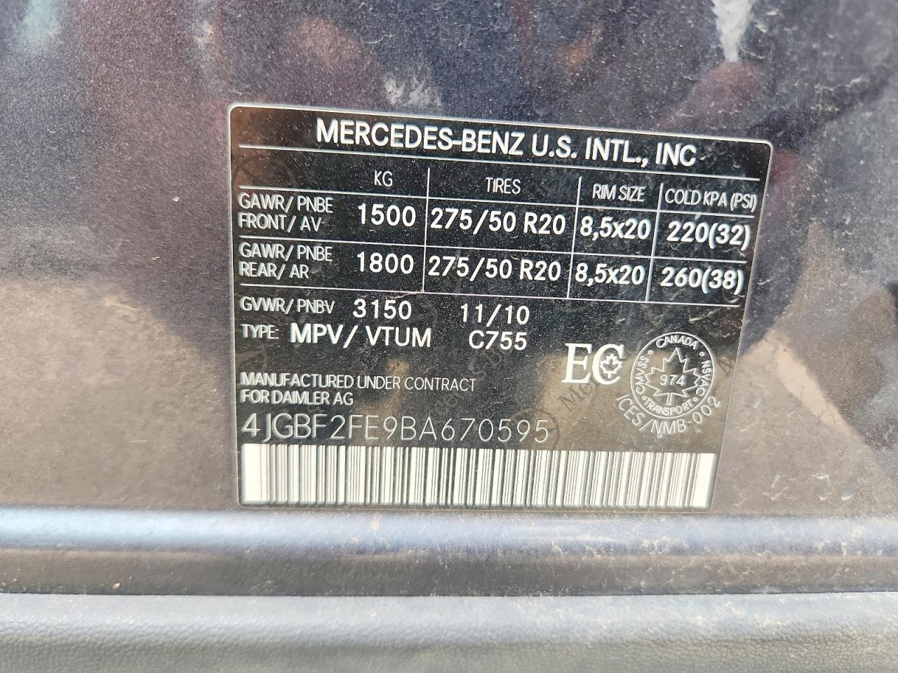 2011 Mercedes-benz Gl 350 Bluetec Gray vin: 4JGBF2FE9BA670595