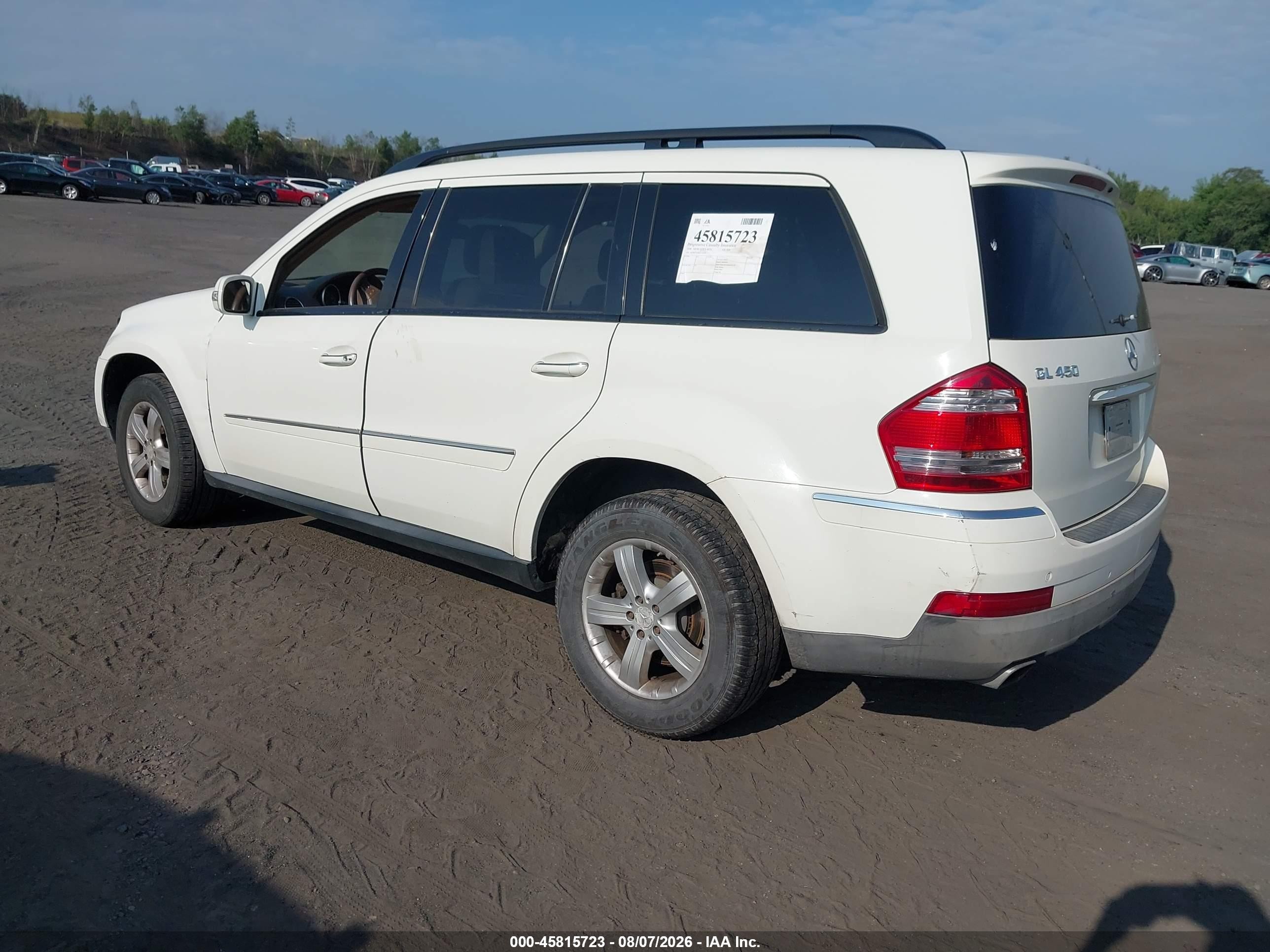 2008 Mercedes-benz Gl 450 4matic White vin: 4JGBF71E08A336503