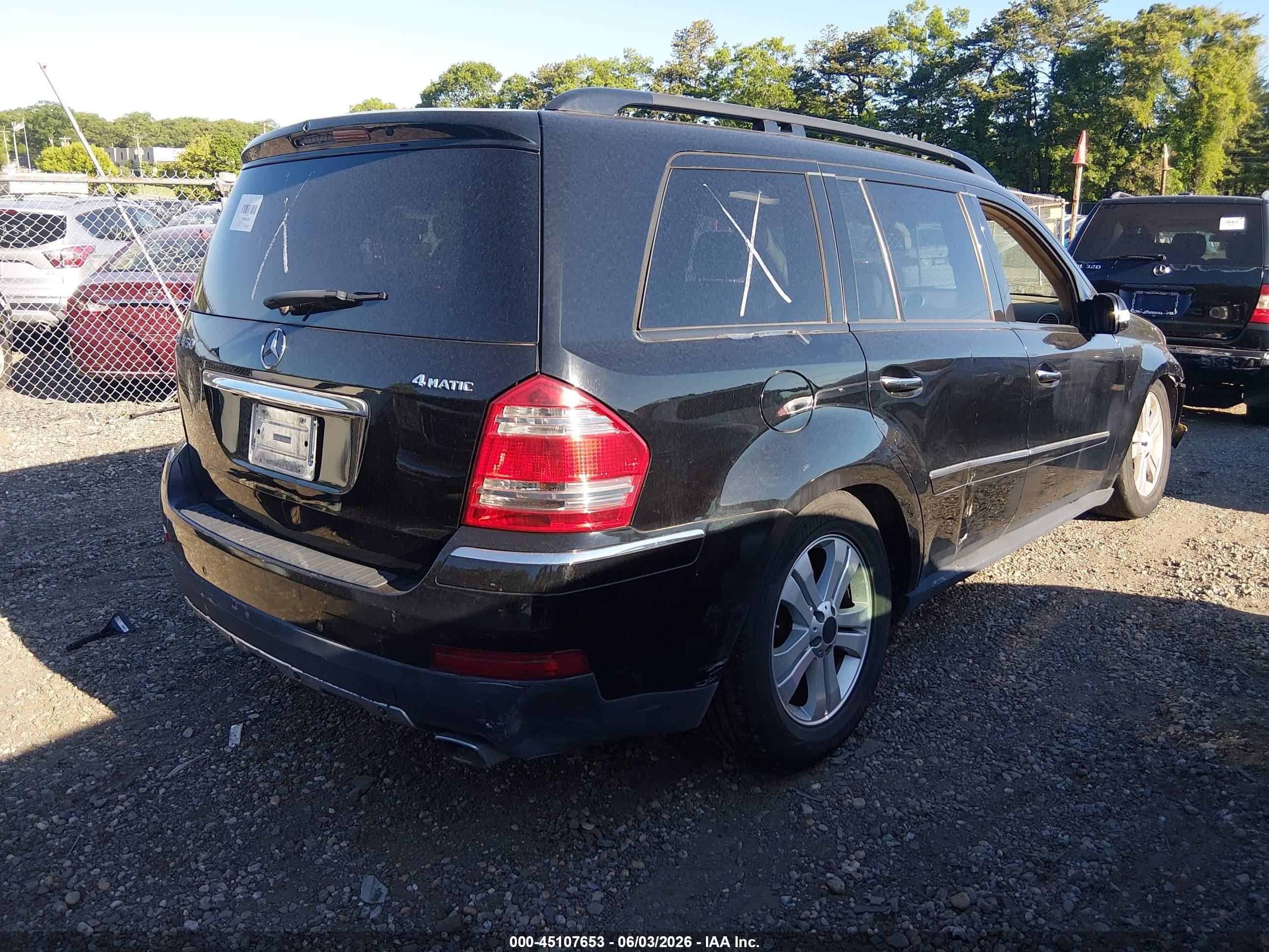 2008 Mercedes-benz Gl 450 4matic Black vin: 4JGBF71E18A340429