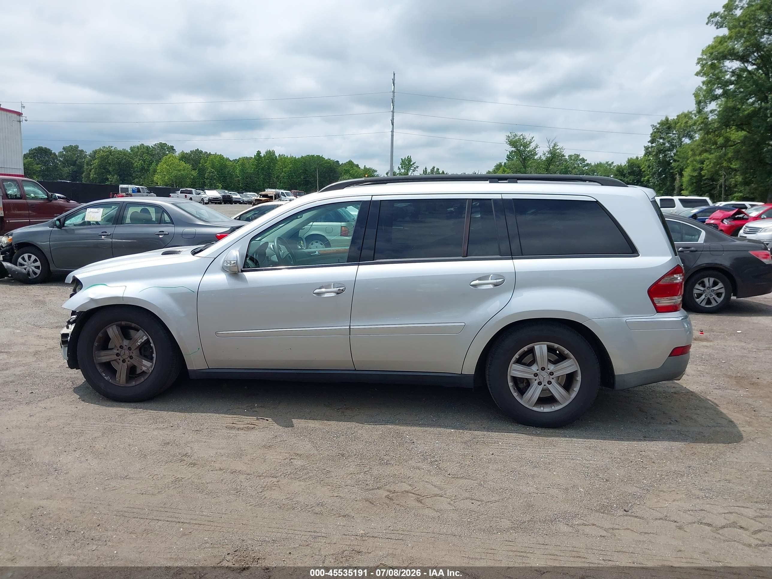 2007 Mercedes-benz Gl 450 4matic Silver vin: 4JGBF71E27A199191