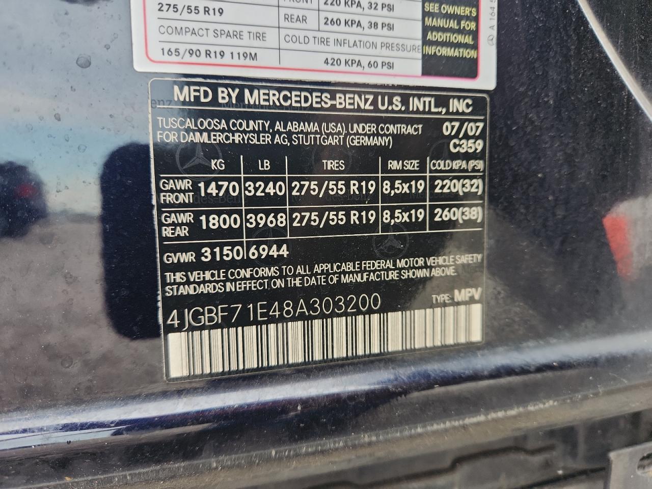 2008 Mercedes-benz Gl 450 4matic Синий vin: 4JGBF71E48A303200