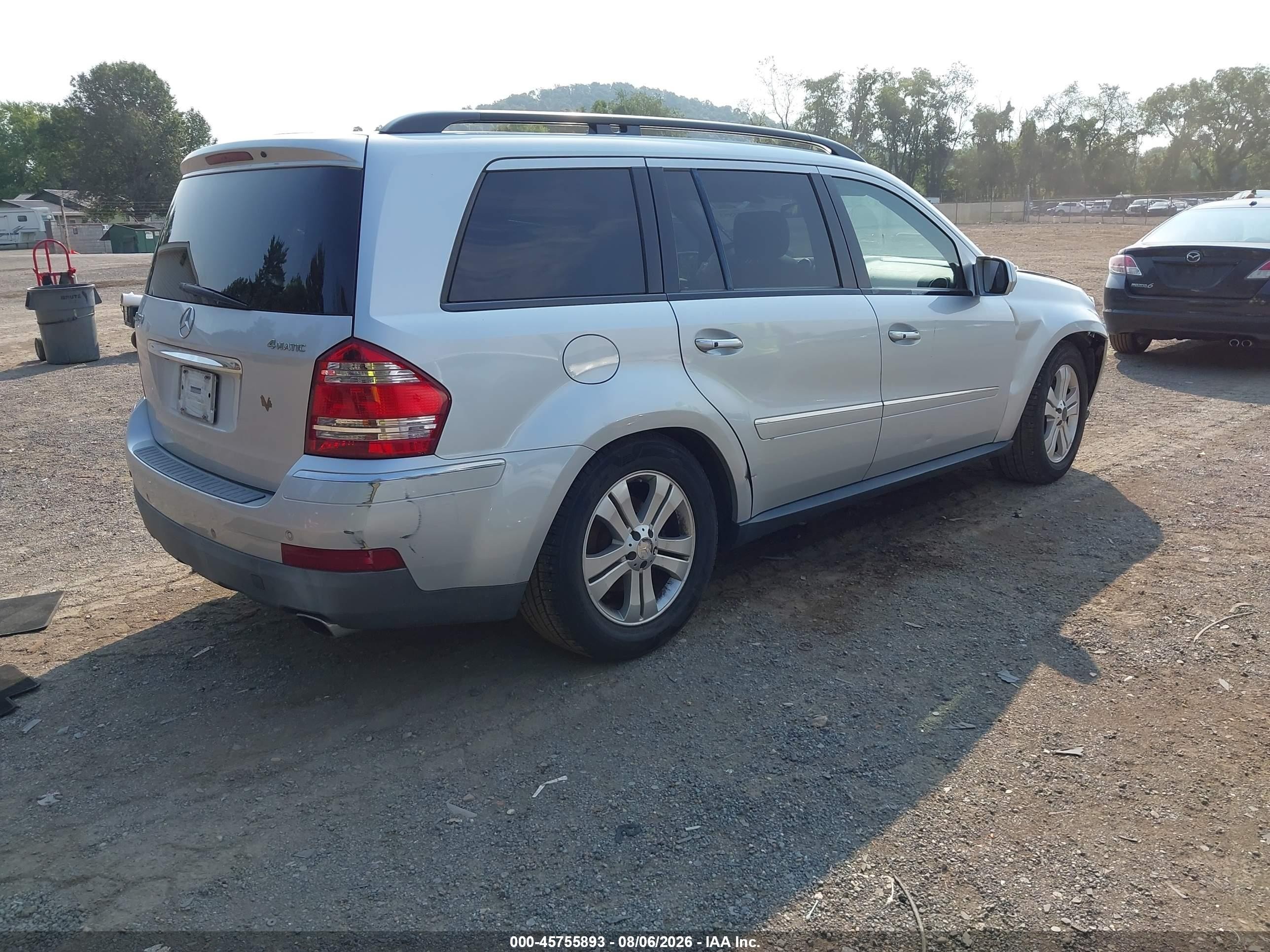 2009 Mercedes-benz Gl 450 4matic Silver vin: 4JGBF71E69A508003