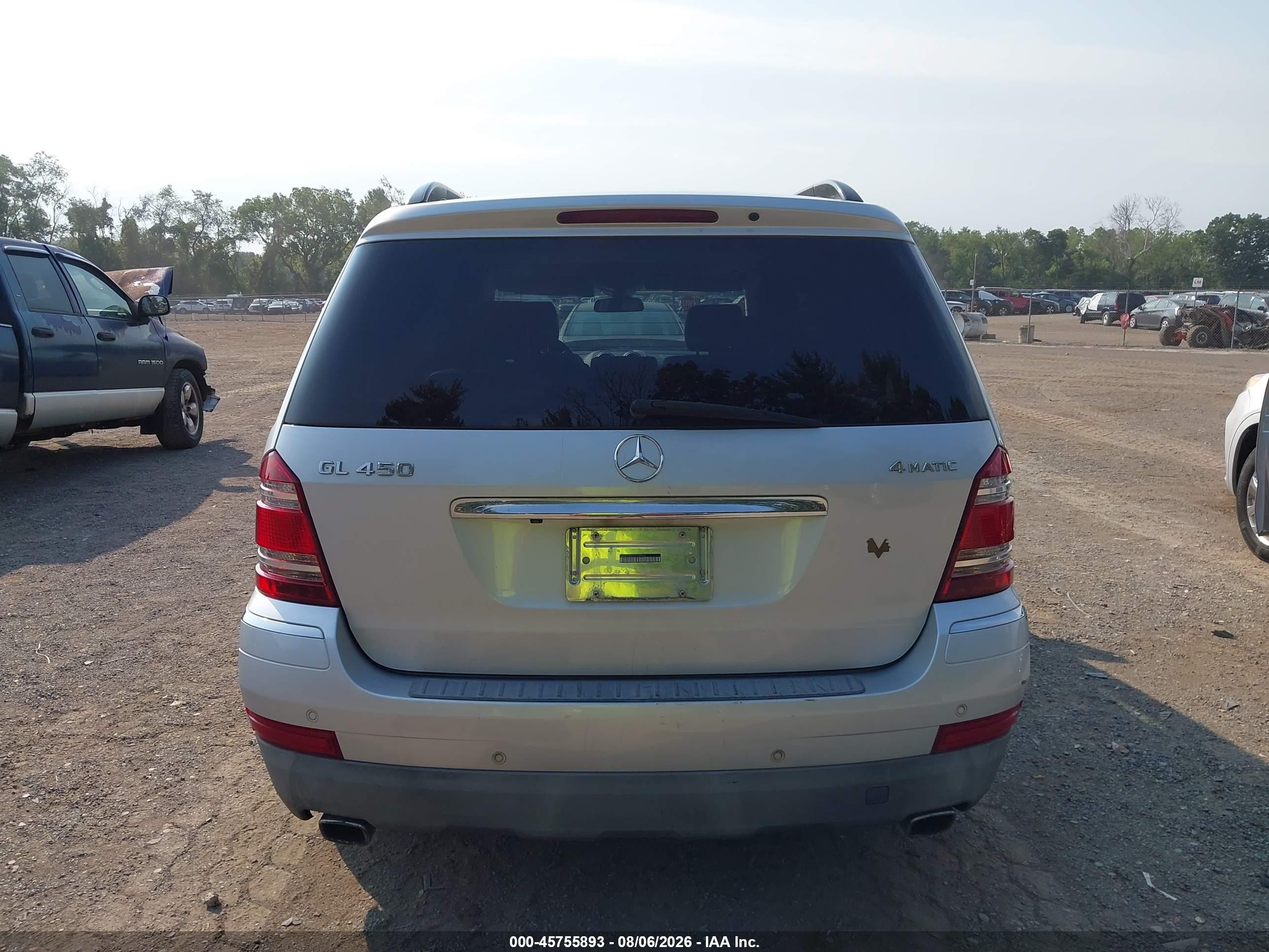 2009 Mercedes-benz Gl 450 4matic Silver vin: 4JGBF71E69A508003