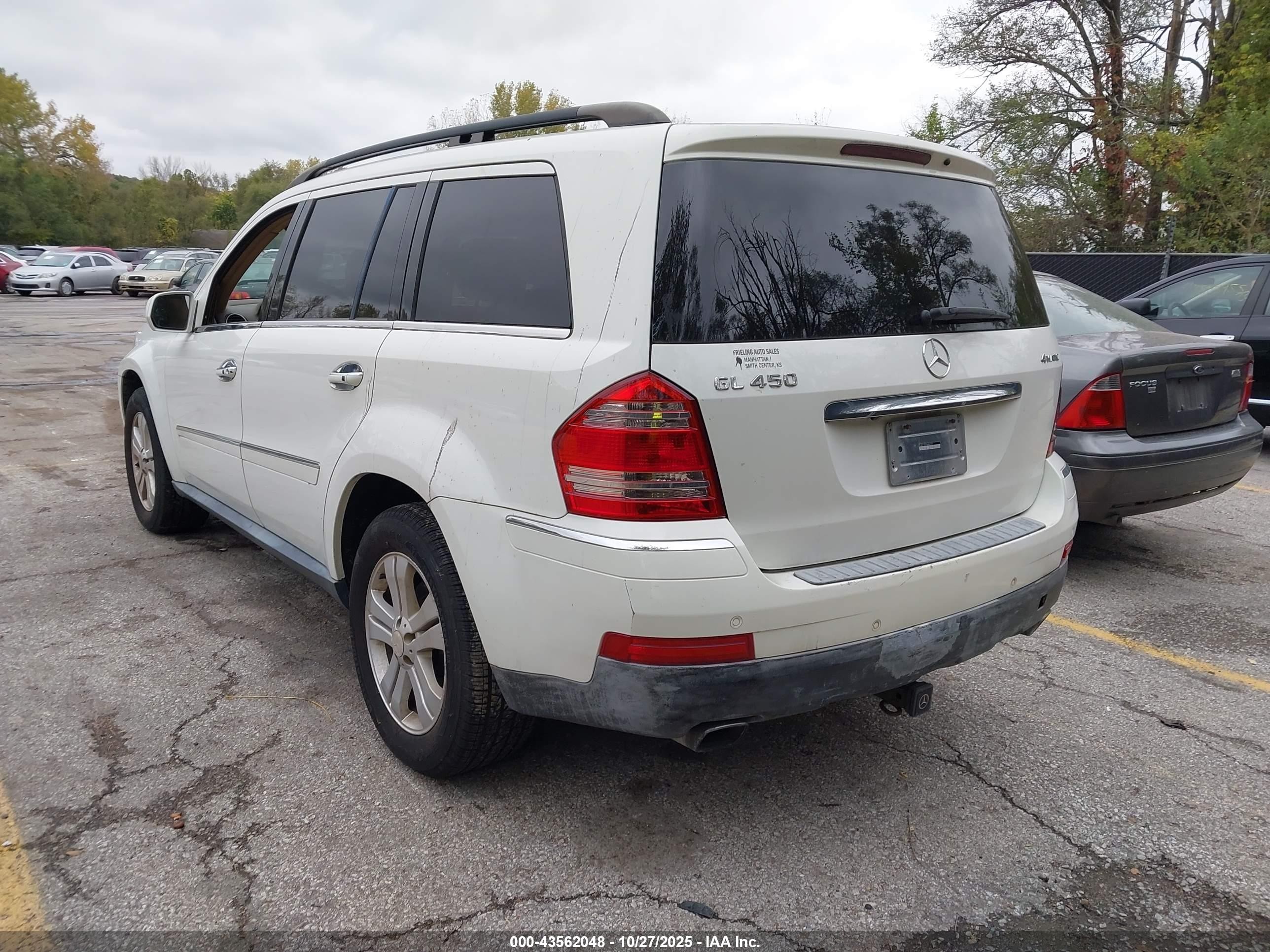 2009 Mercedes-benz Gl 450 4matic Белый vin: 4JGBF71E79A486299