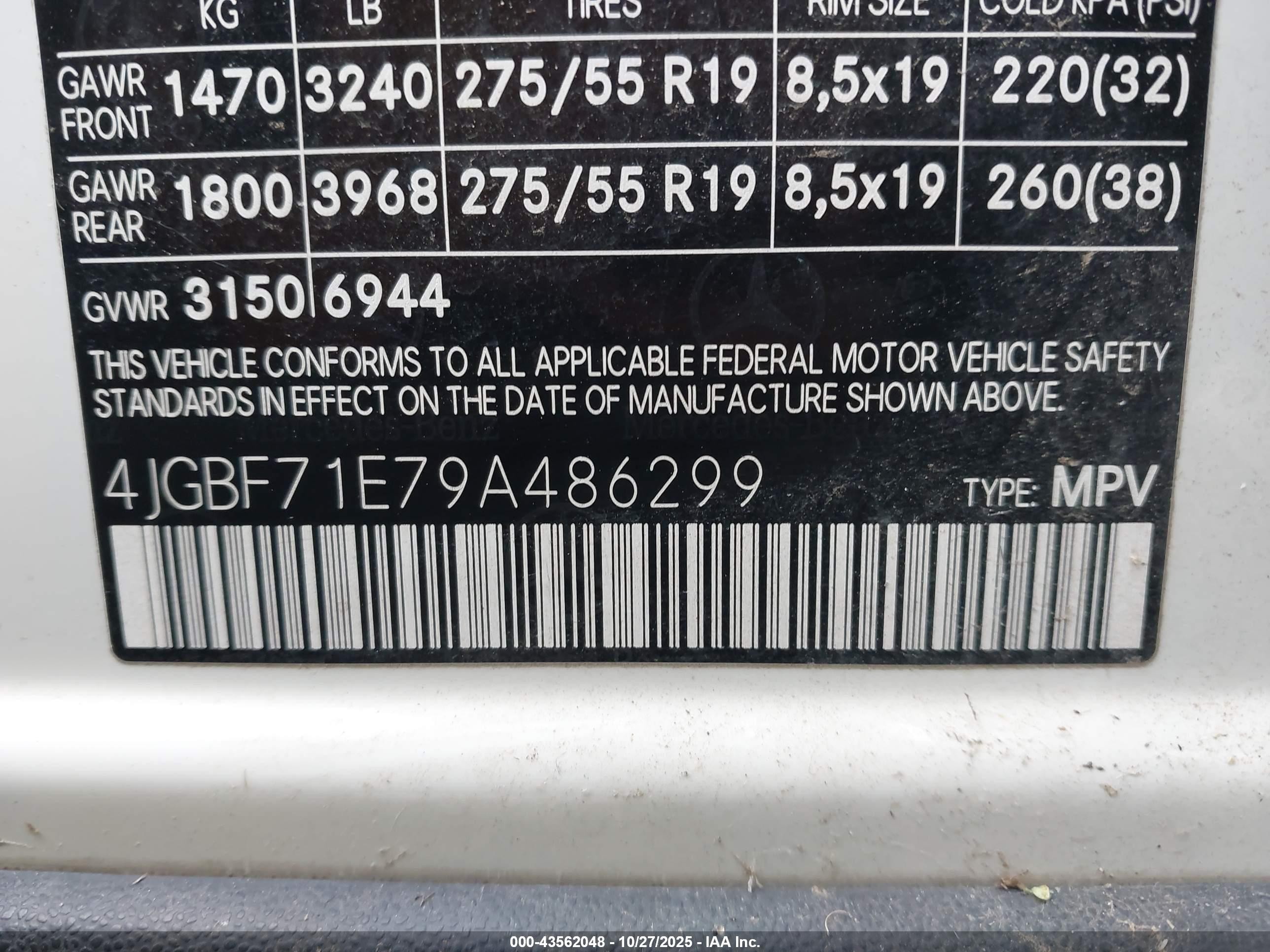 2009 Mercedes-benz Gl 450 4matic Белый vin: 4JGBF71E79A486299