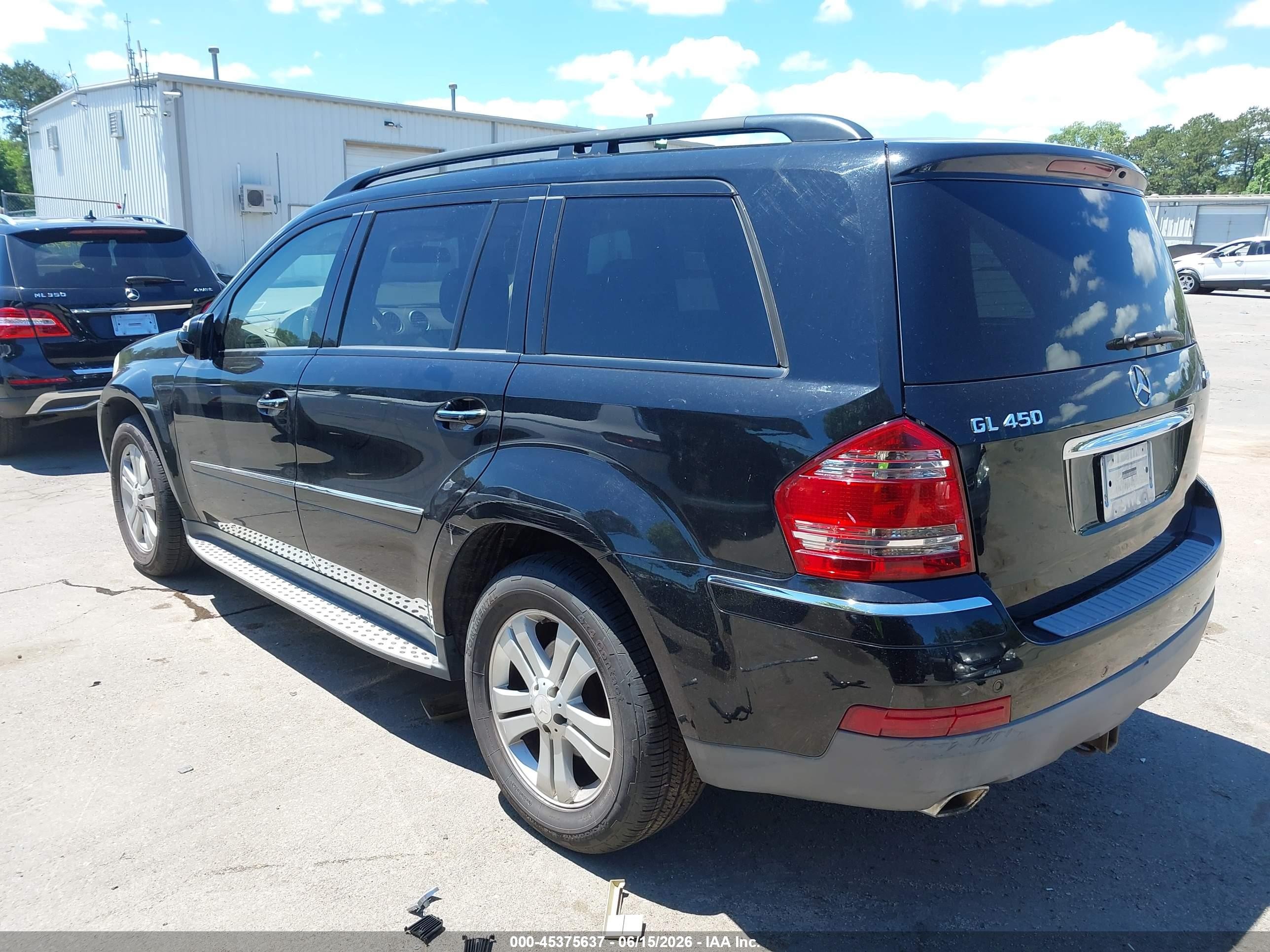 2009 Mercedes-benz Gl 450 4matic Black vin: 4JGBF71EX9A474339