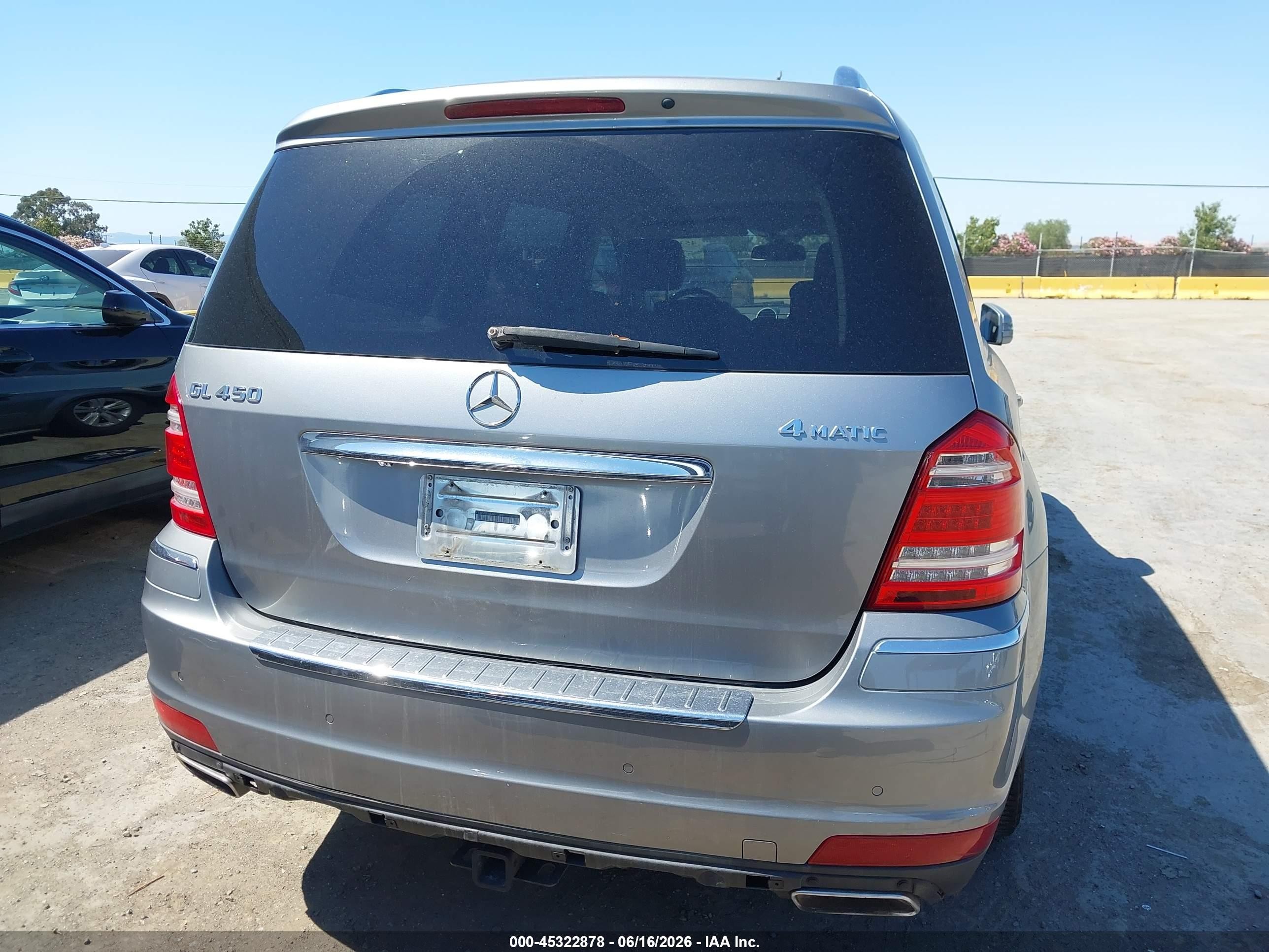 2011 Mercedes-benz Gl 450 4matic Gray vin: 4JGBF7BE1BA692383