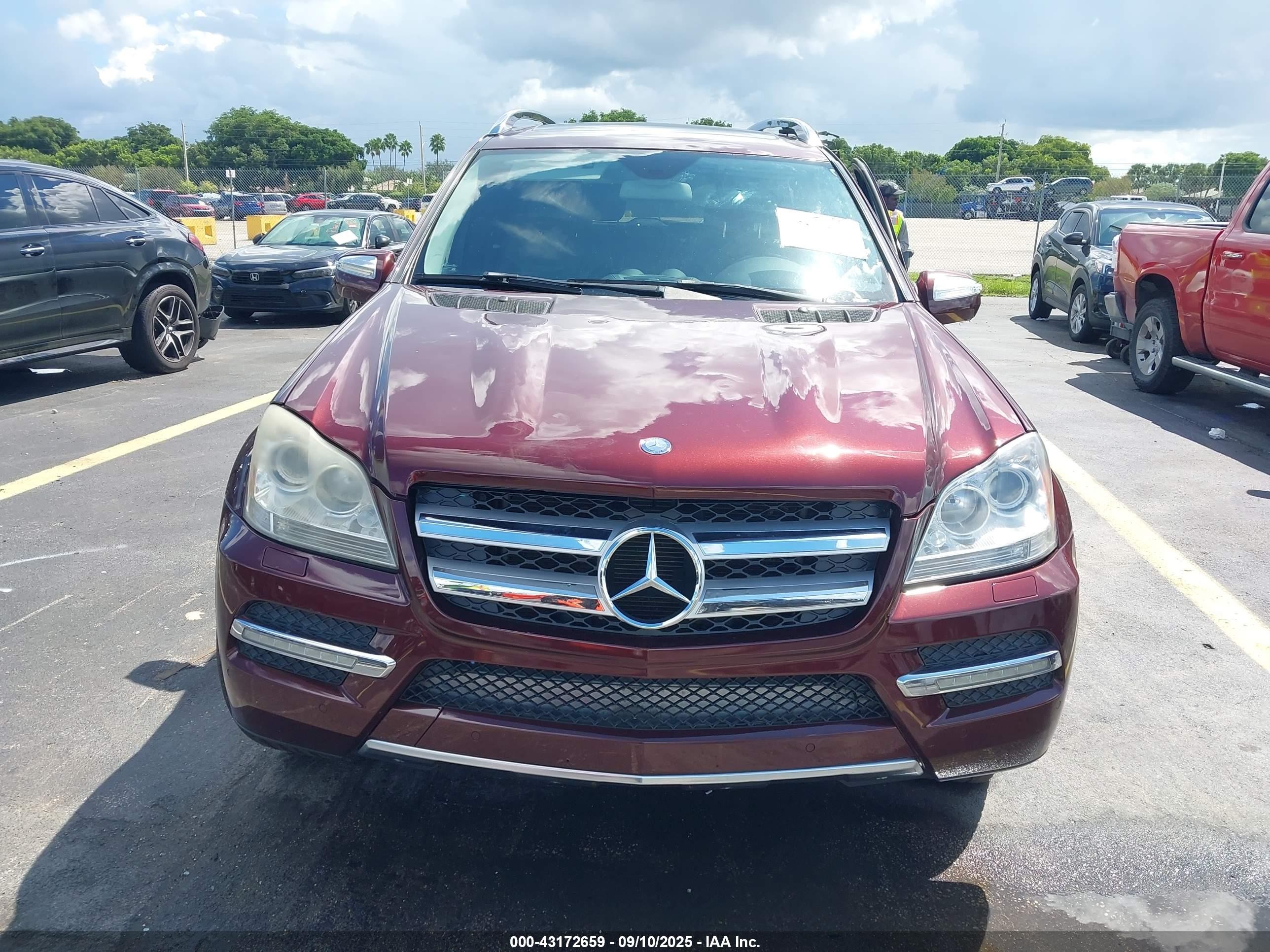 2010 Mercedes-benz Gl 450 4matic Темно-бордовый vin: 4JGBF7BE6AA596702