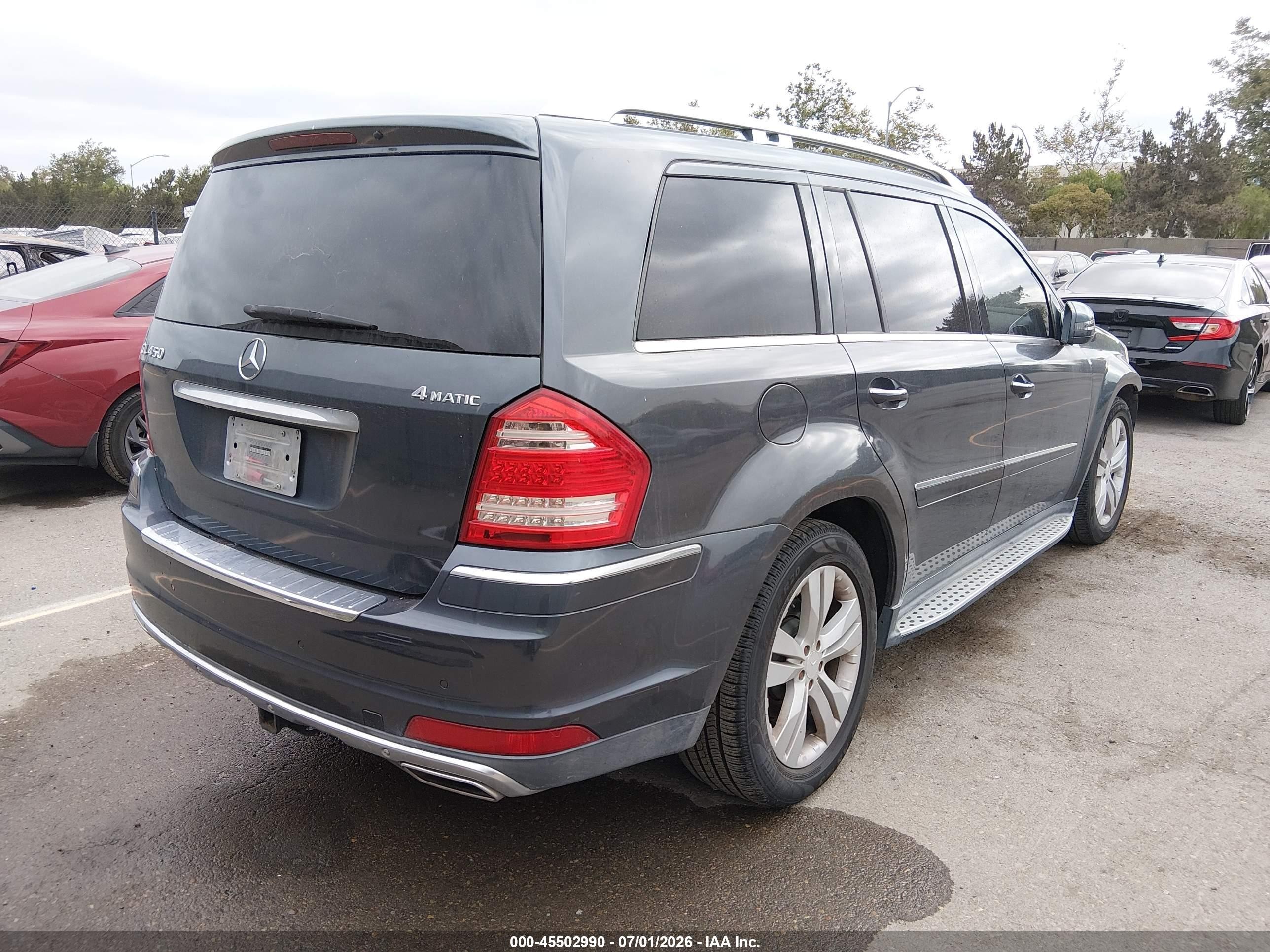 2011 Mercedes-benz Gl 450 4matic Gray vin: 4JGBF7BE6BA734322