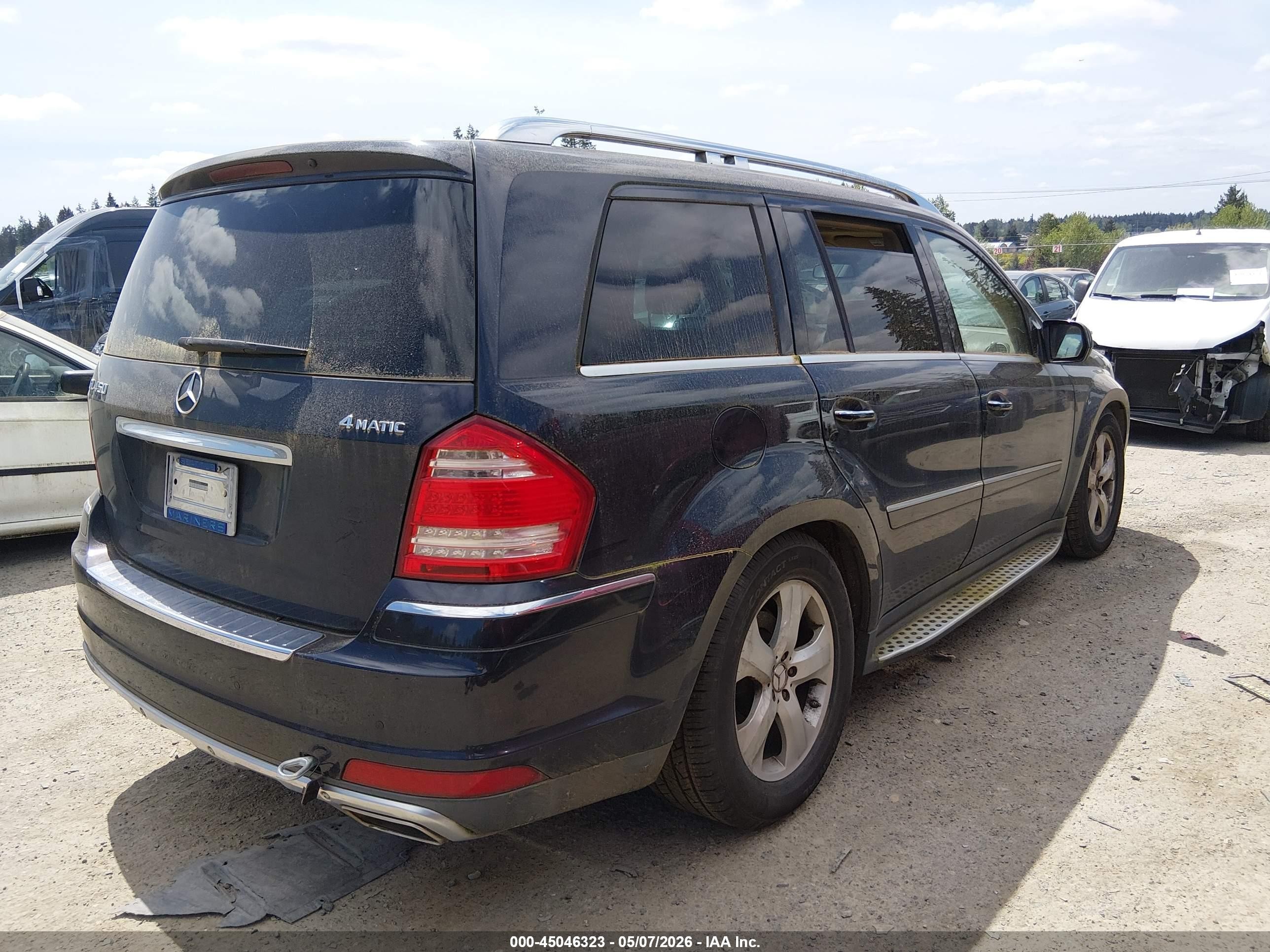 2010 Mercedes-benz Gl 450 4matic Синий vin: 4JGBF7BE7AA538405