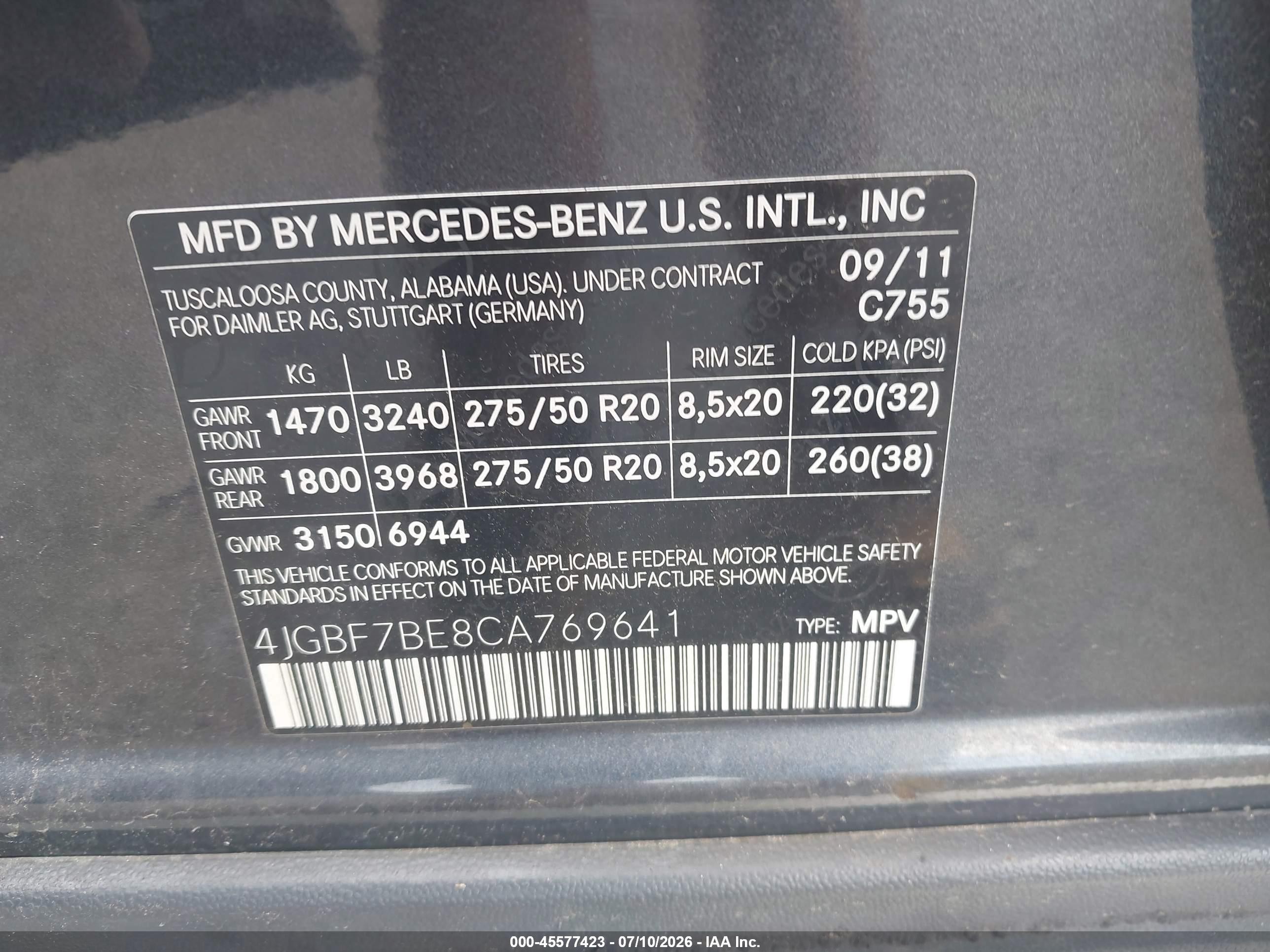 2012 Mercedes-benz Gl 450 4matic Gray vin: 4JGBF7BE8CA769641