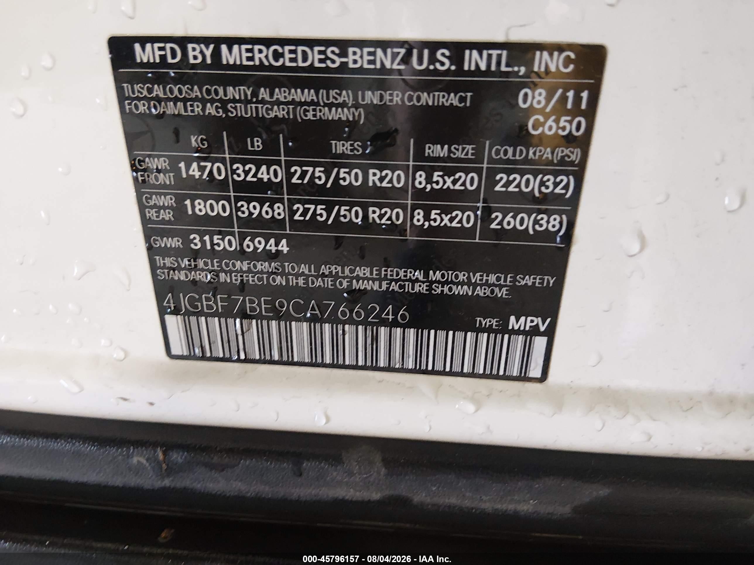 2012 Mercedes-benz Gl 450 4matic White vin: 4JGBF7BE9CA766246