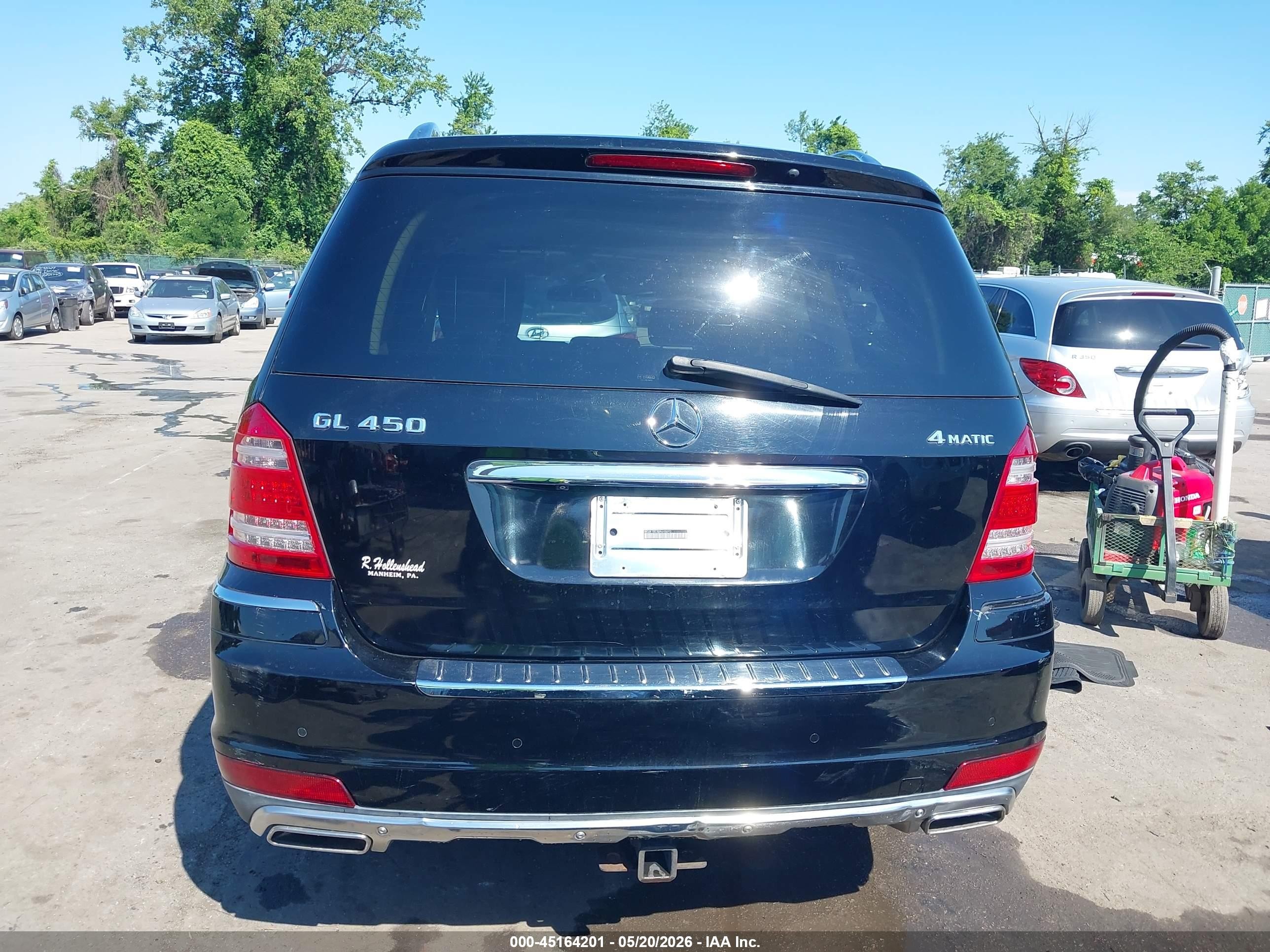 2011 Mercedes-benz Gl 450 4matic Black vin: 4JGBF7BEXBA645093